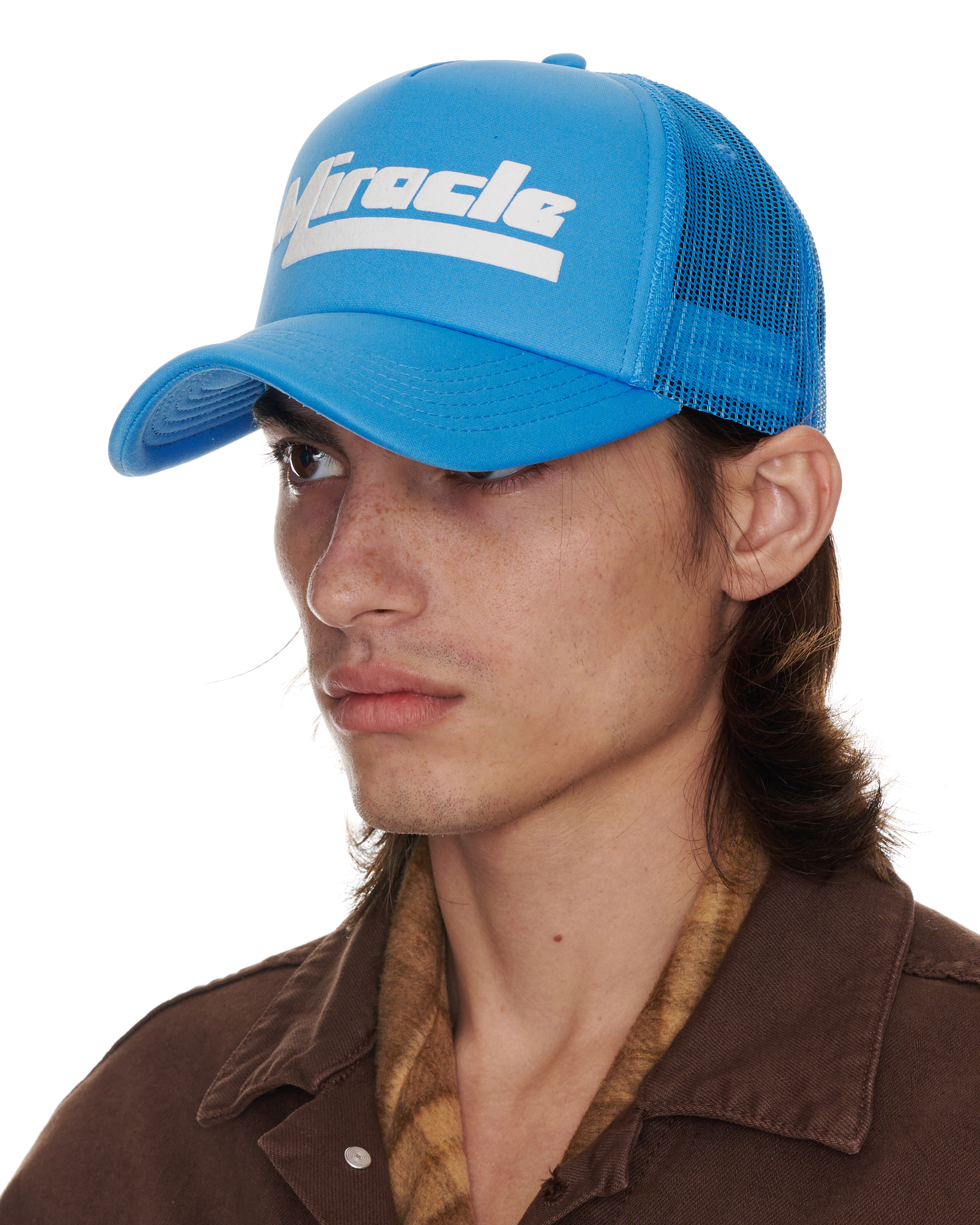 Miracle Vice Foam Trucker Hat in Light Blue