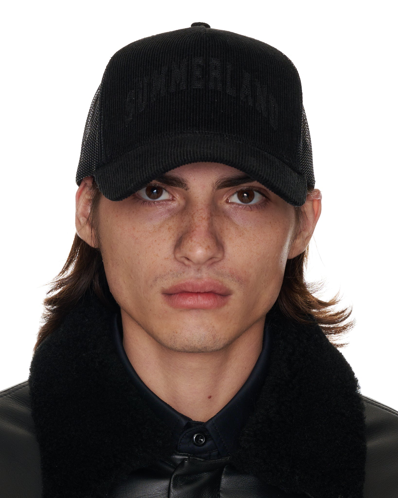 Summerland Corduroy Trucker Hat Black on Black
