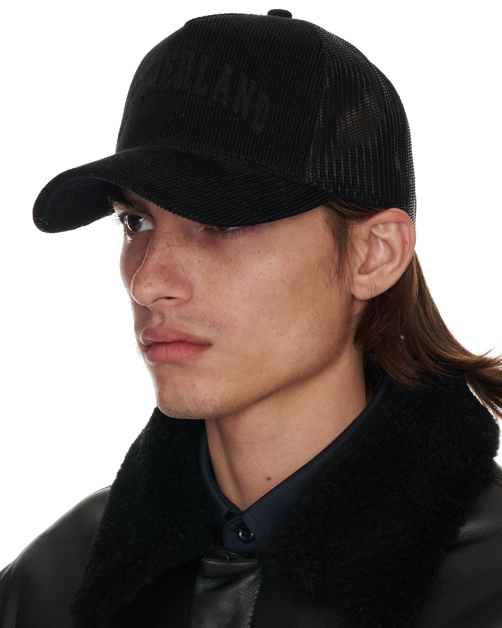 Summerland Corduroy Trucker Hat Black on Black