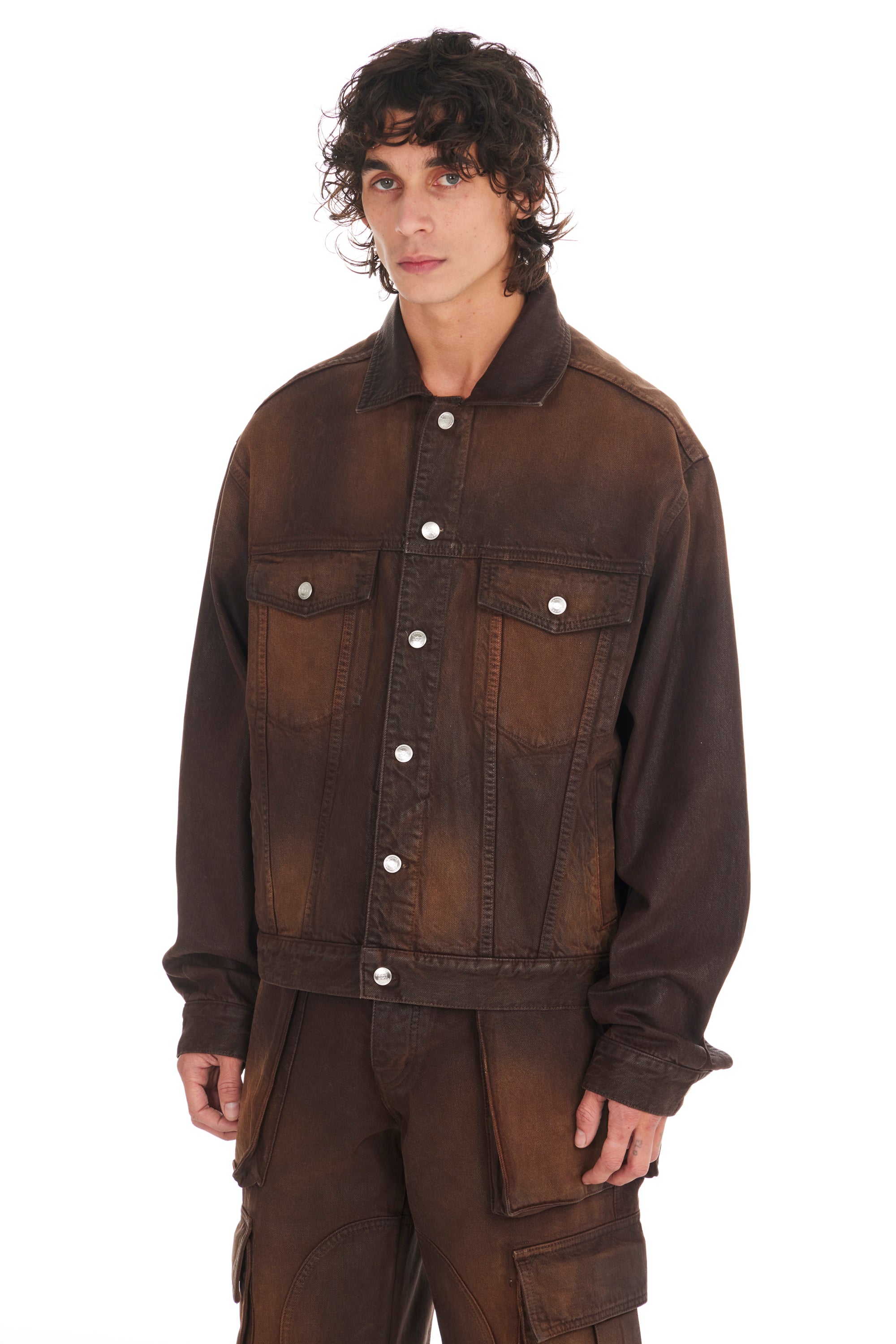 Waxed Denim Trucker Jacket – NAHMIAS