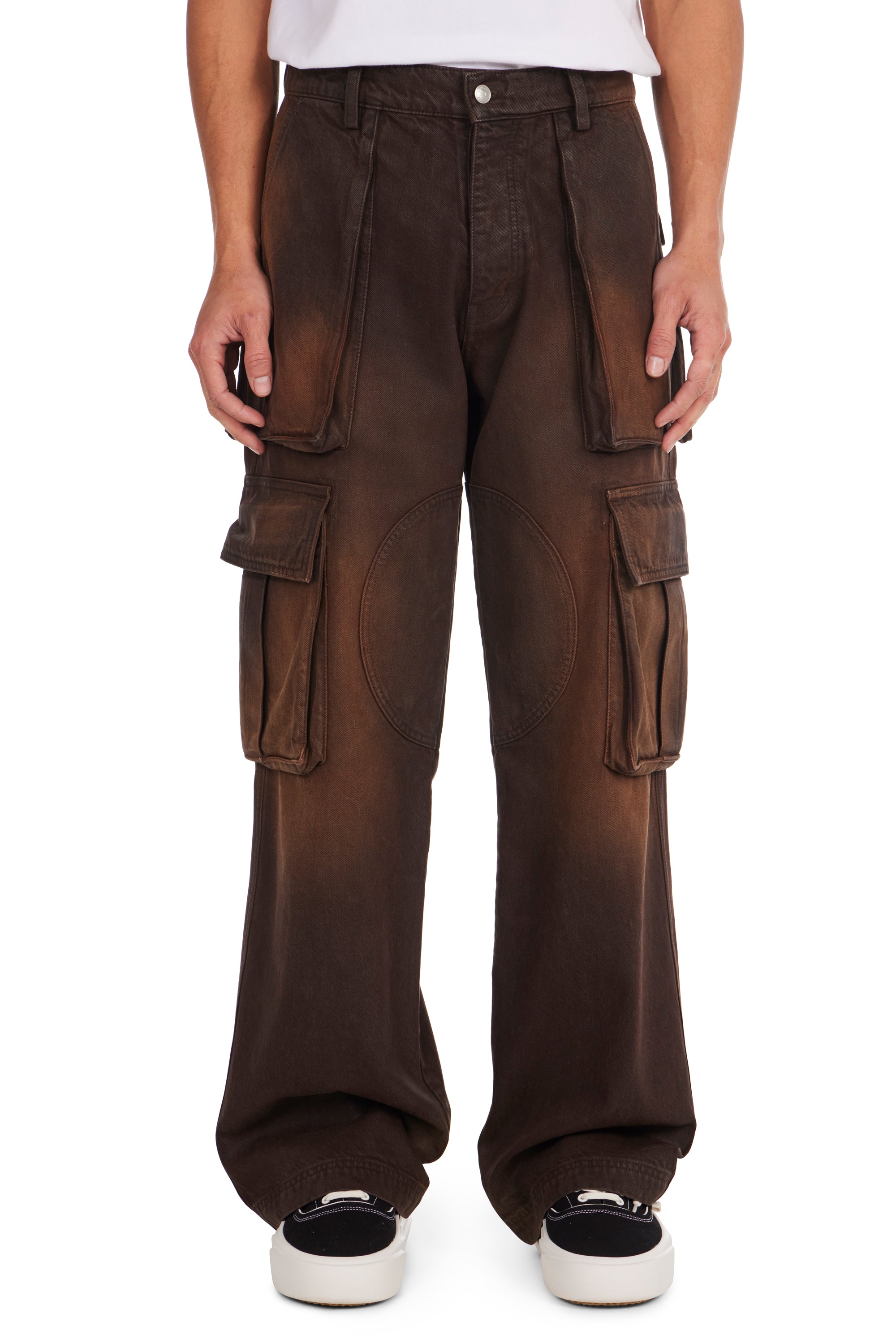 Waxed Denim Logo Cargo Pant