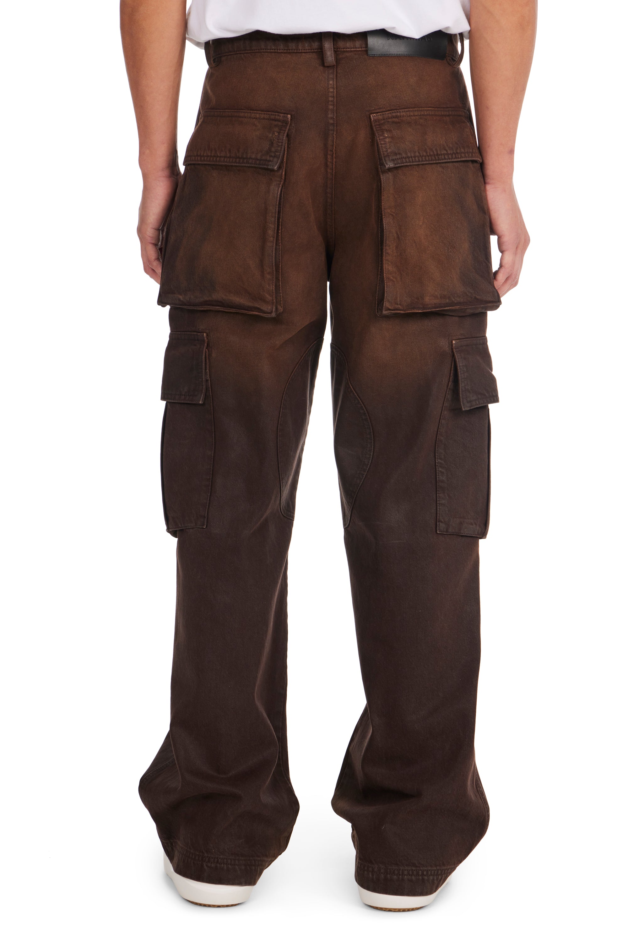 Waxed Denim Logo Cargo Pant