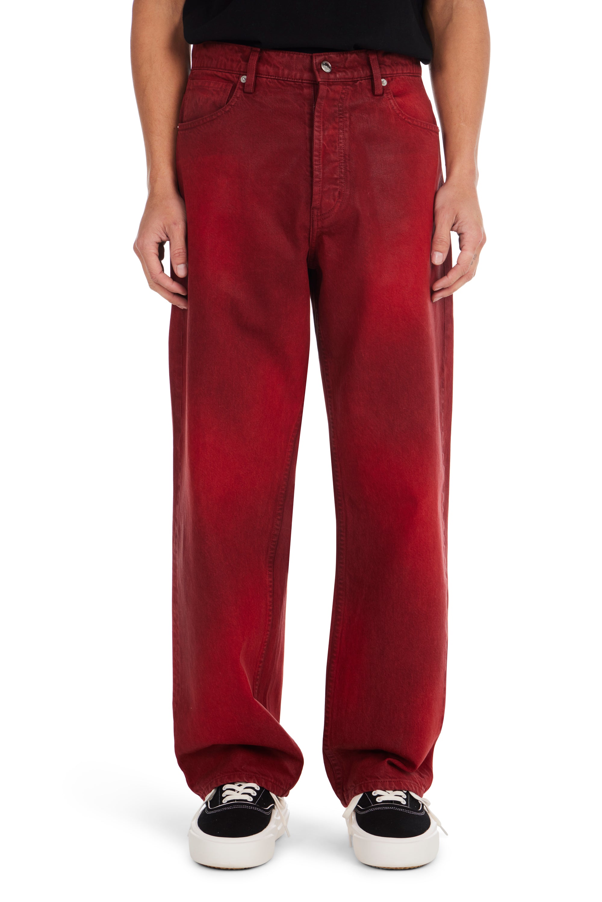 パンツ 2000's archive dark wear red denim pants RED STITCH DENIM PANTS (BLACK) - ARCHIVE BOLD | 60% - Asian