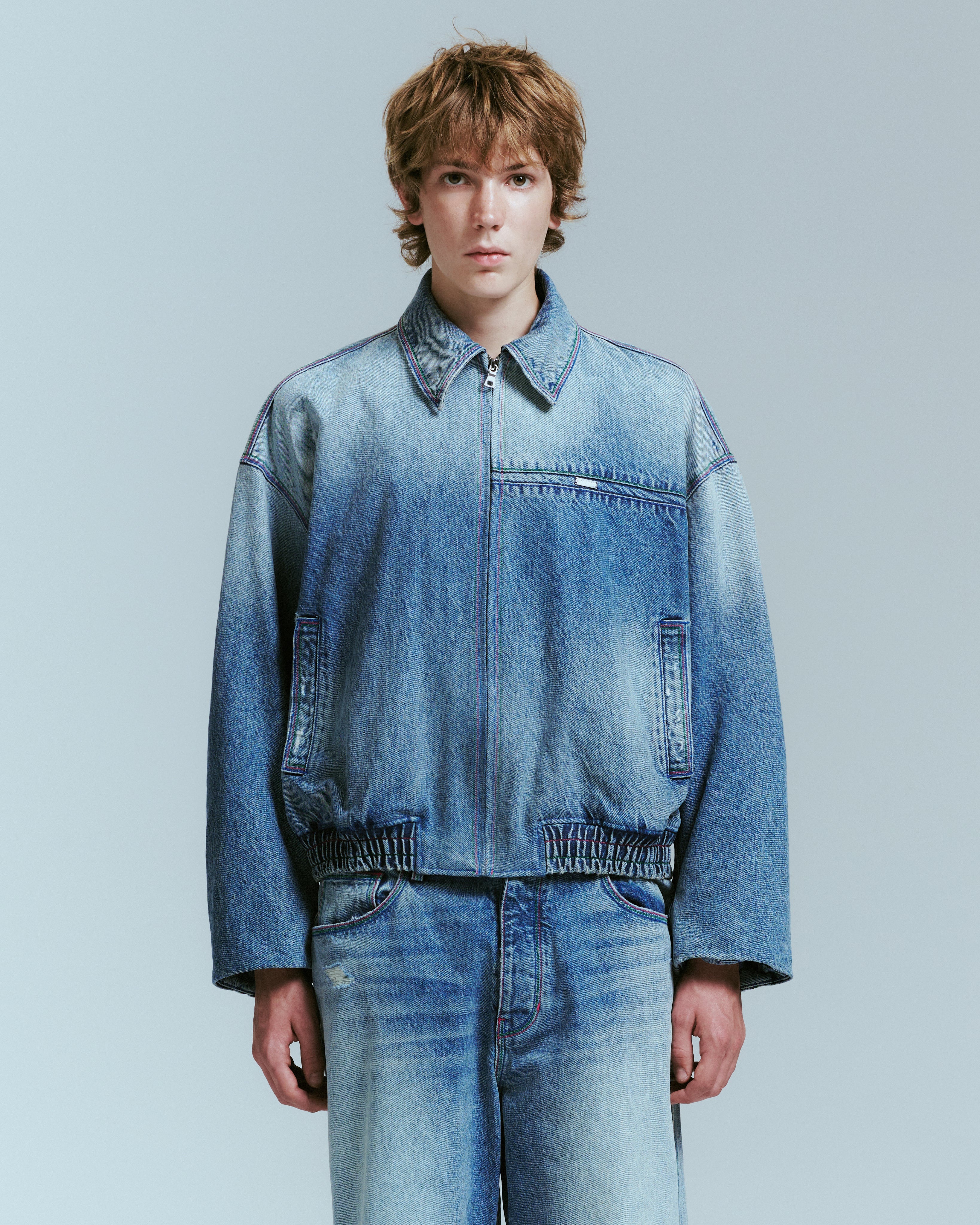 DENIM OVERSIZED BOMBER – NAHMIAS