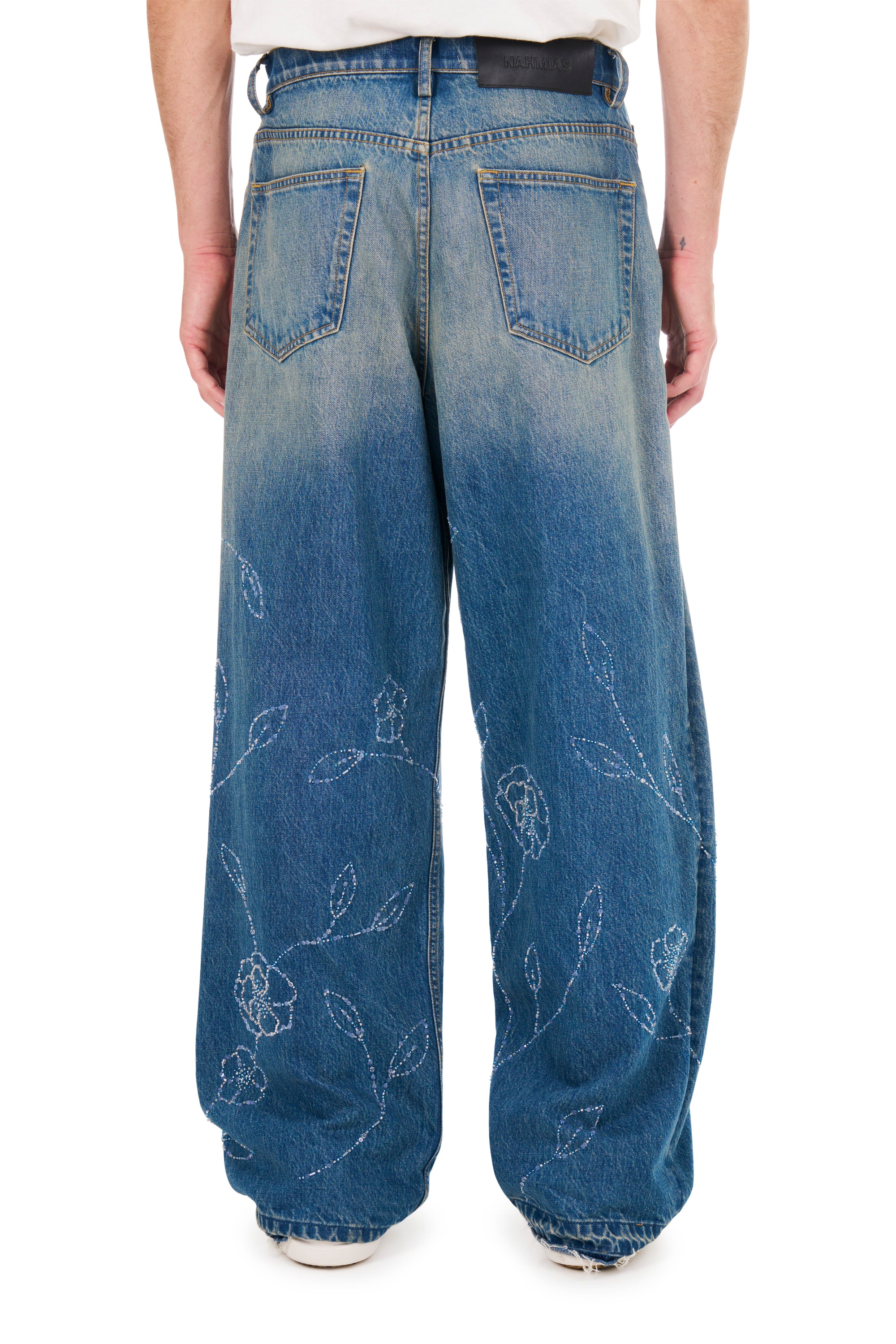 Beaded Wide Jeans