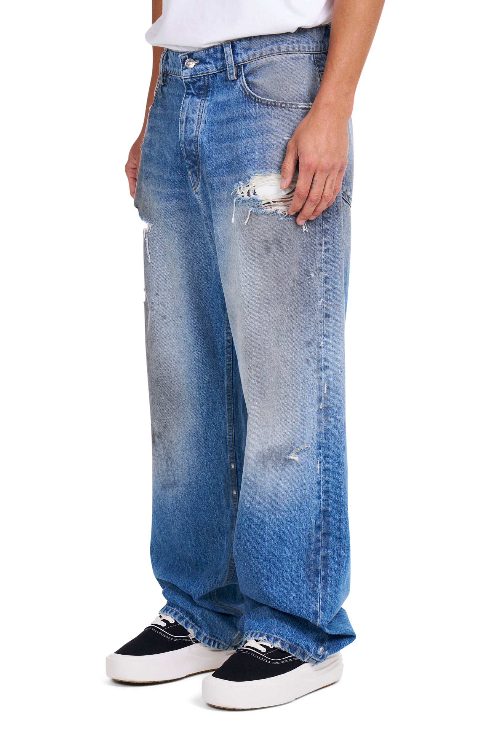 Dirty Wash Baggy Jeans – NAHMIAS