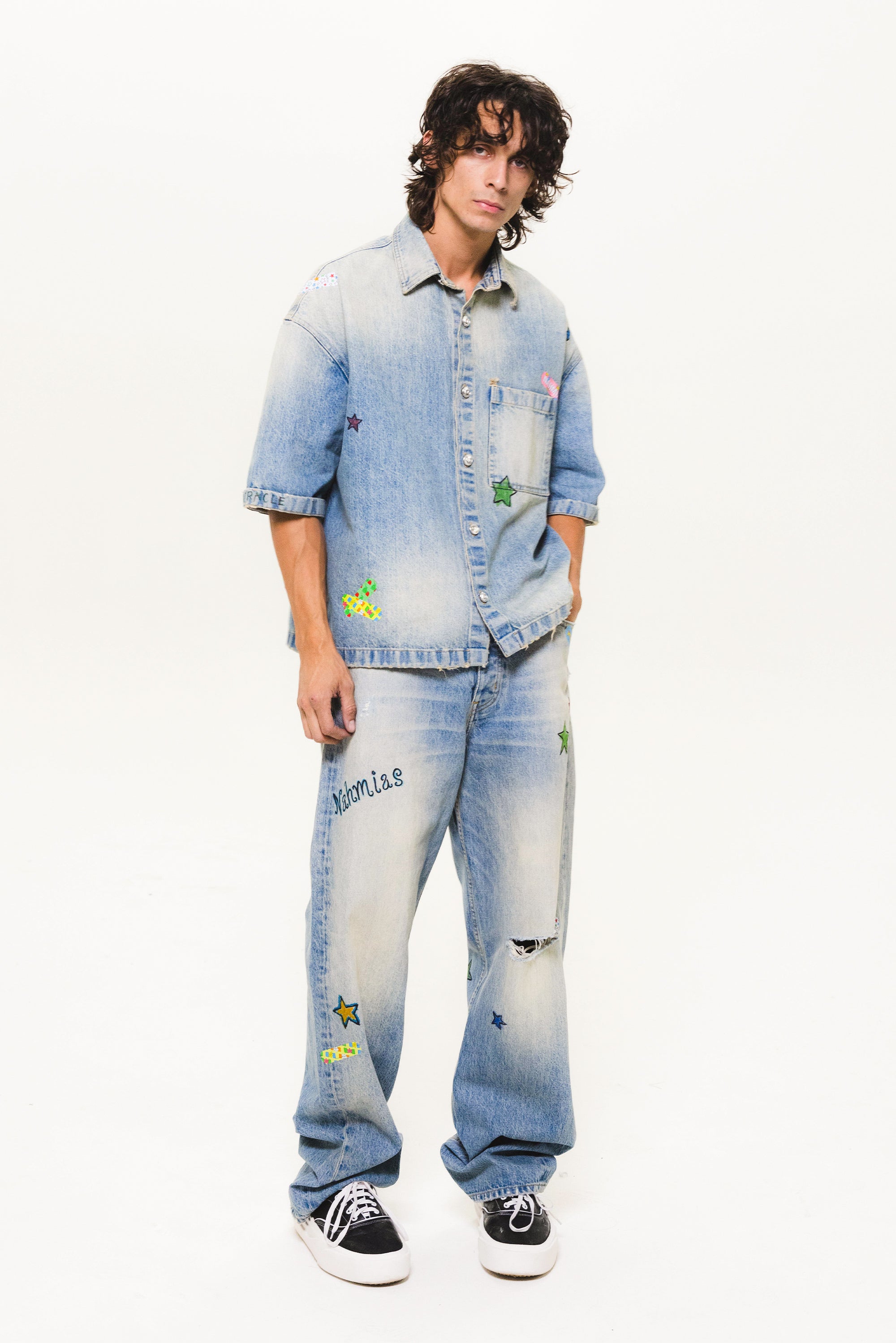 Bandaid Baggy Jeans