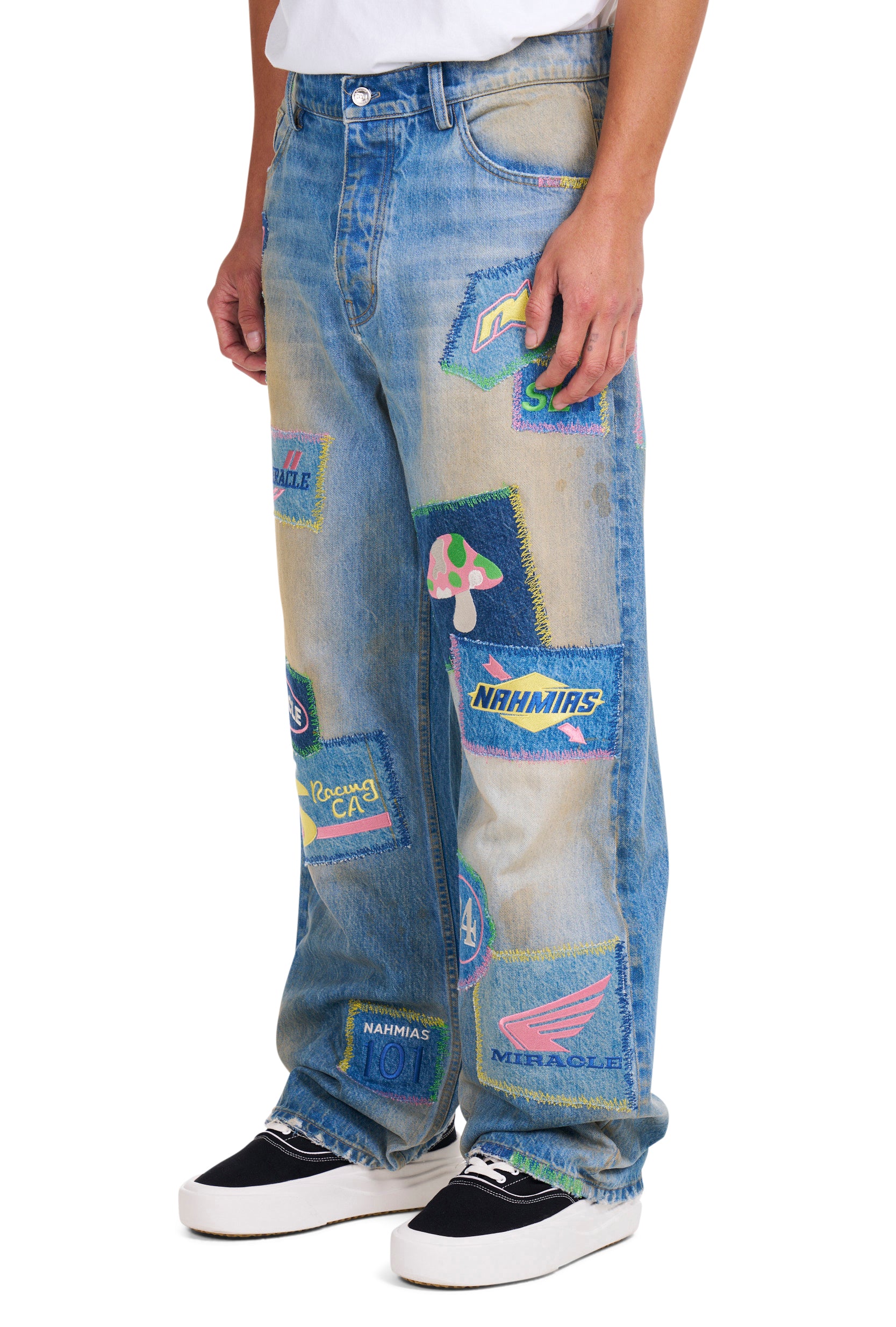 Moto Patch Jeans – NAHMIAS