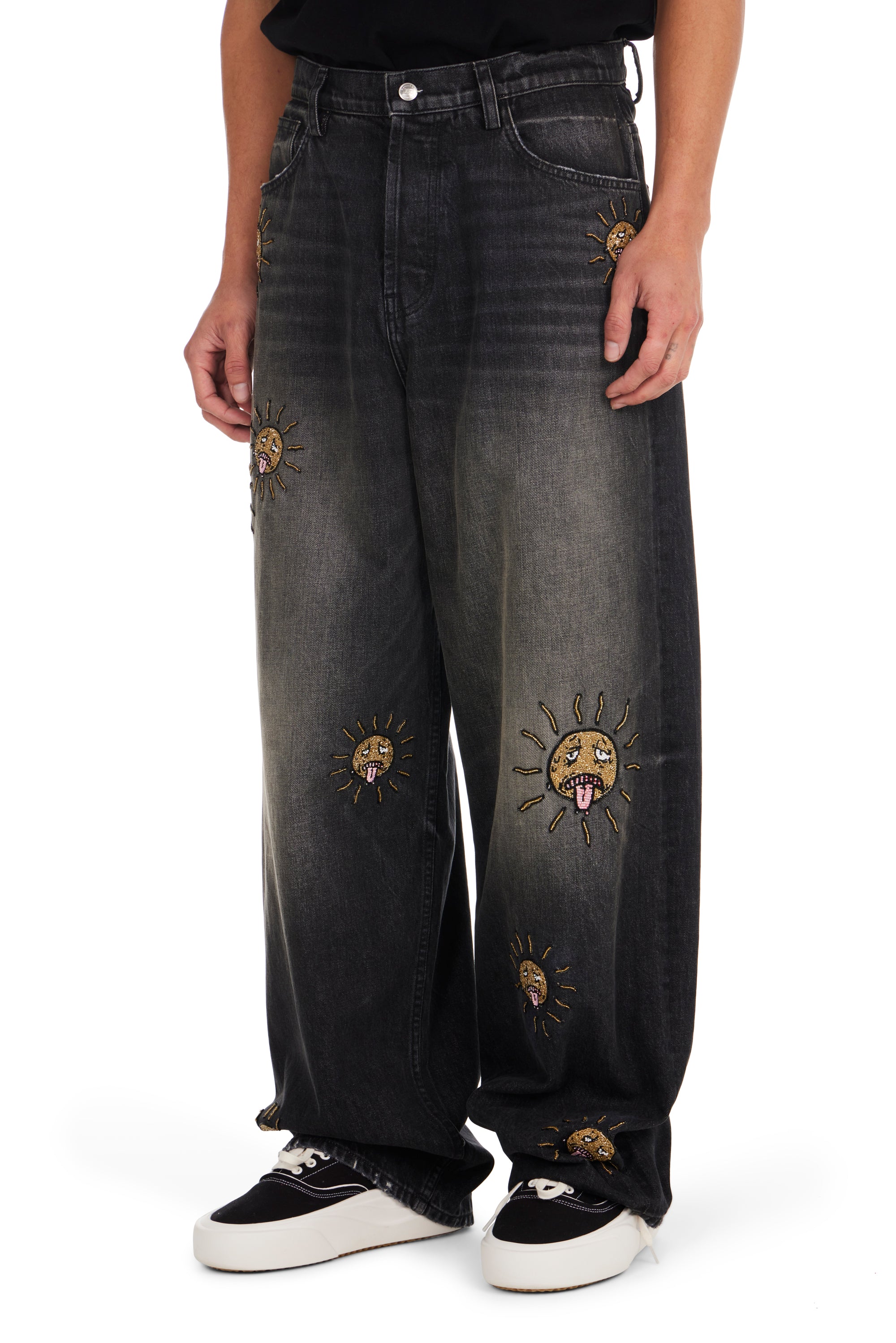 SUNSEA サンシー　Big Denim Pants/Indigo Kaptain Sunshine 5P Zipper Front Denim Pants Indigo One Wash