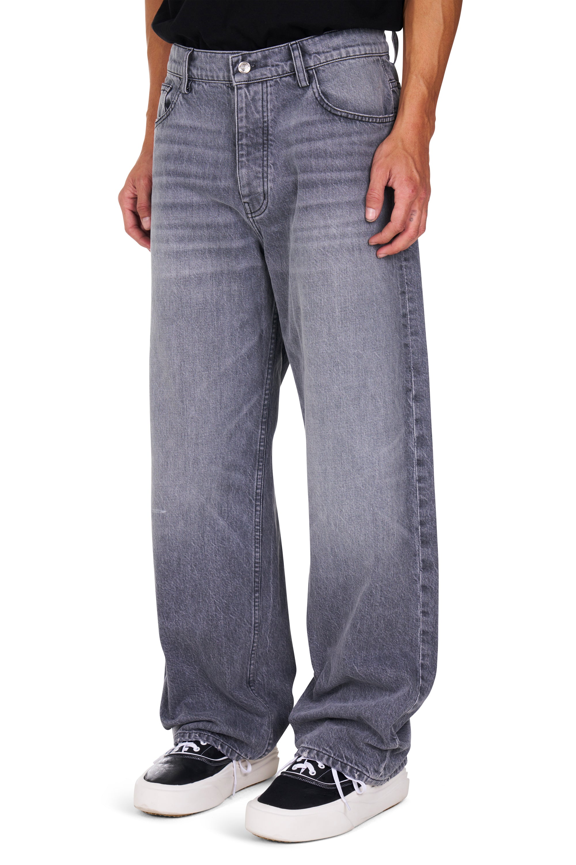 Grey Wash Baggy Jeans