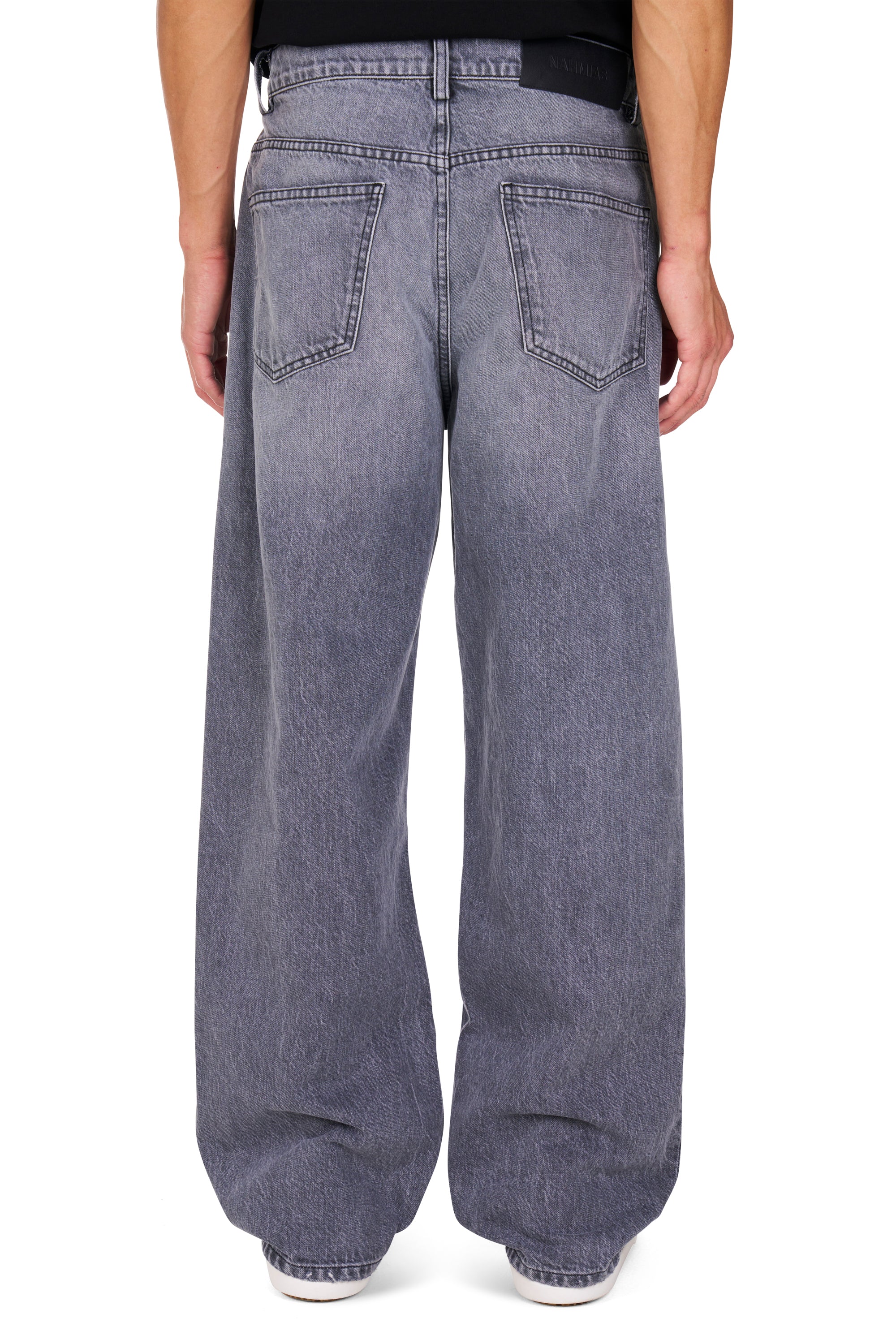 Grey Wash Baggy Jeans