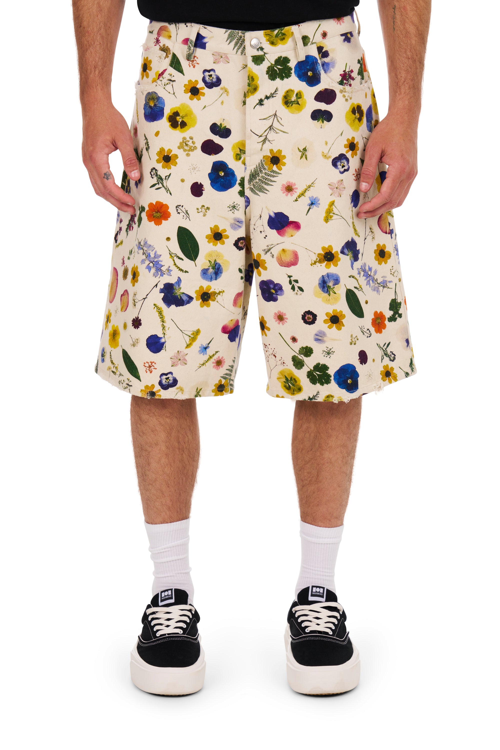Floral Baggy 5 Pocket Shorts