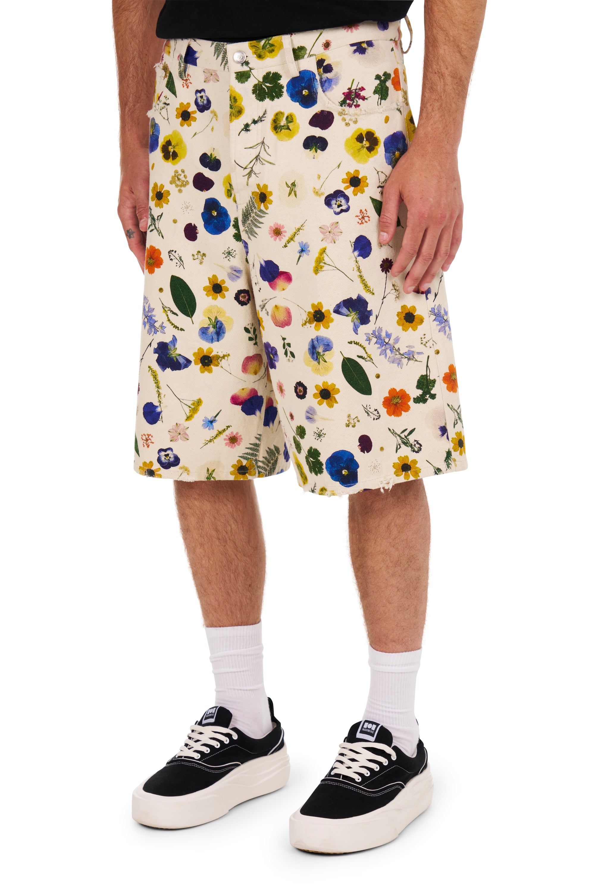 Floral Baggy 5 Pocket Shorts