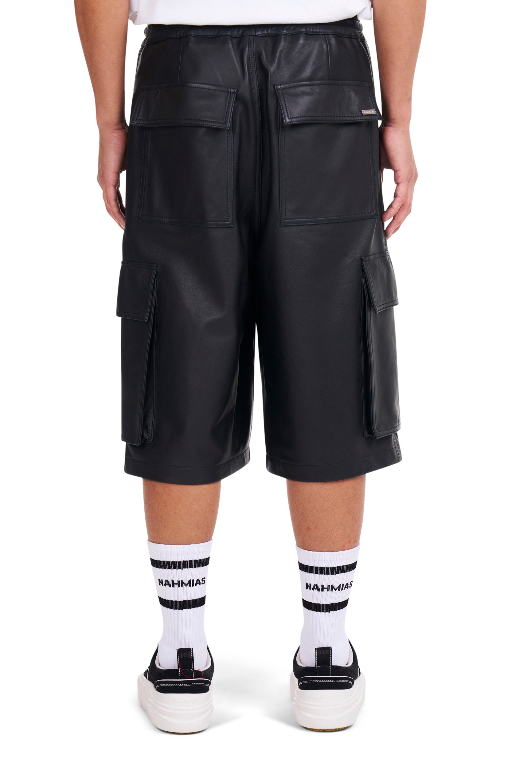 Leather Pleated Cargo Shorts – NAHMIAS
