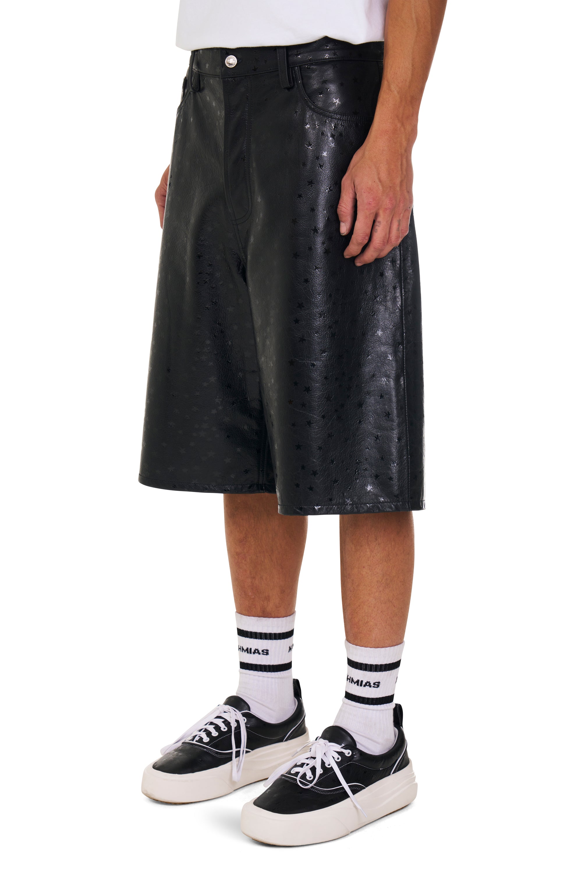 Leather Star Baggy Carpenter Shorts