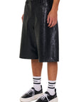 Leather Star Baggy Carpenter Shorts