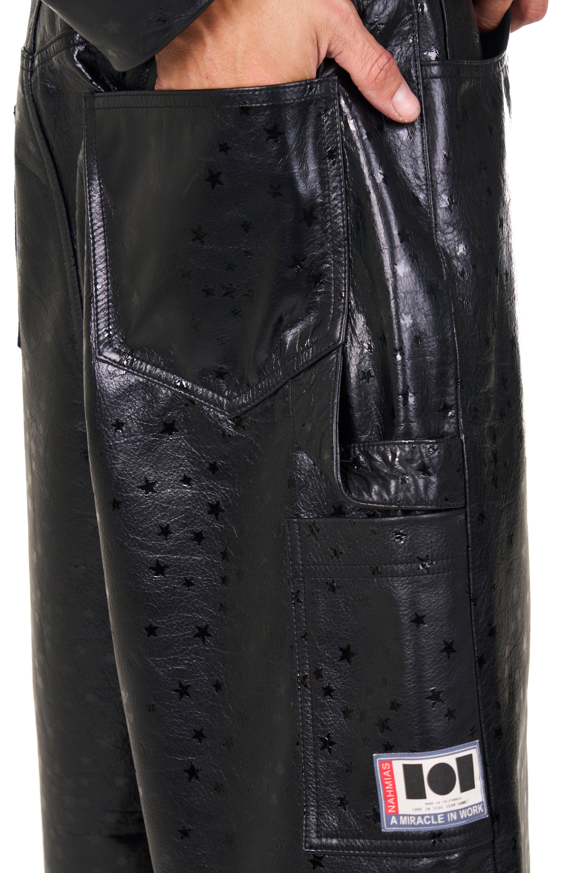 Leather Star Baggy Carpenter Shorts
