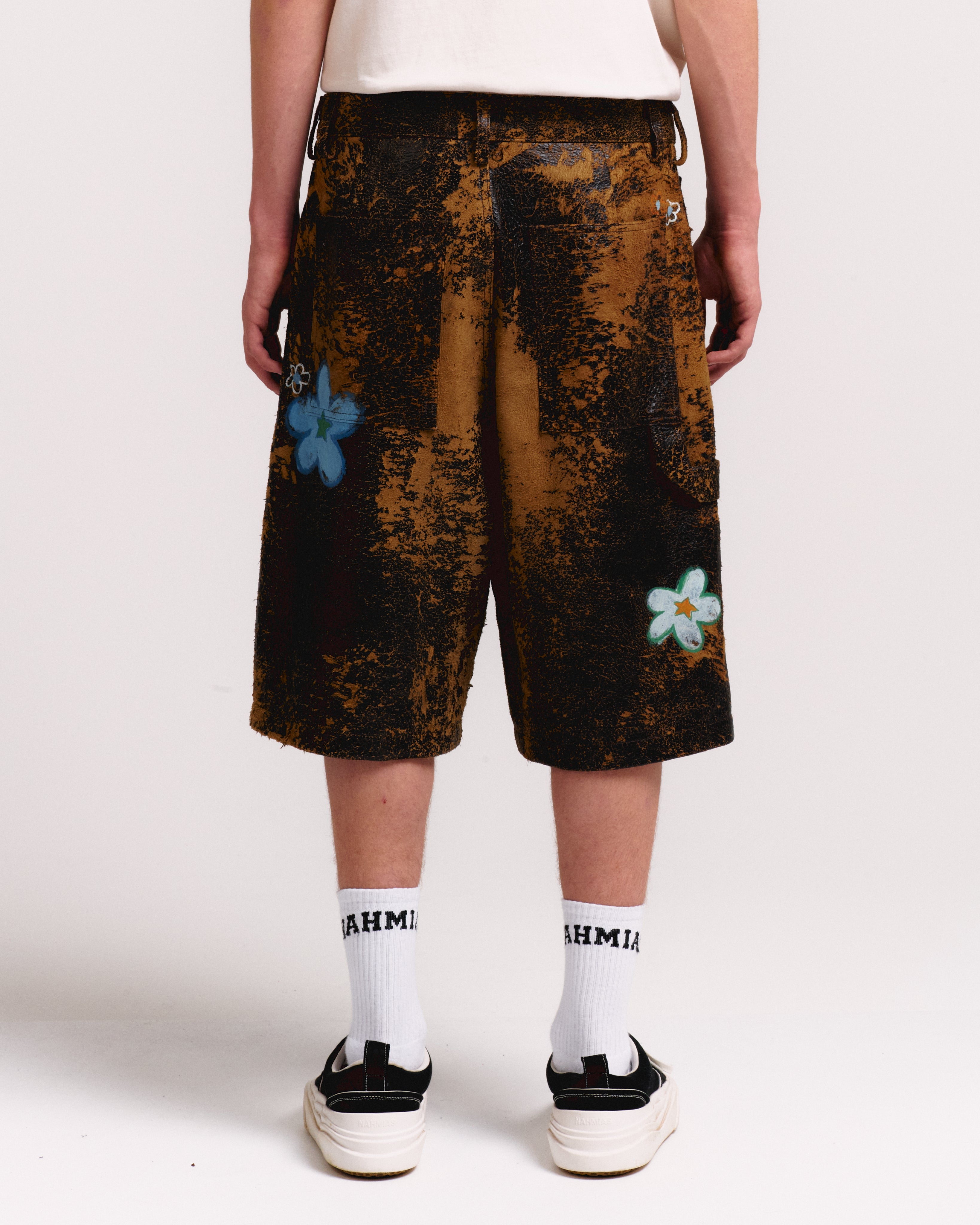 SUPER BLOOM LAMBSKIN CARPENTER SHORTS – NAHMIAS