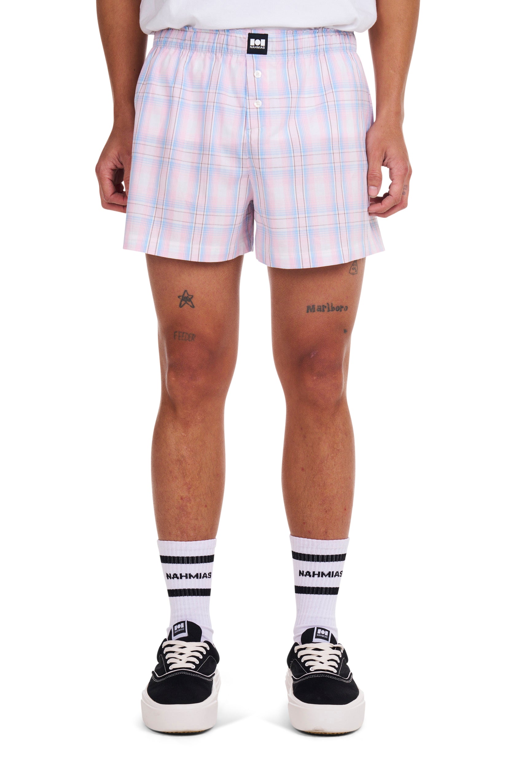 Plaid Pink Boxer Shorts
