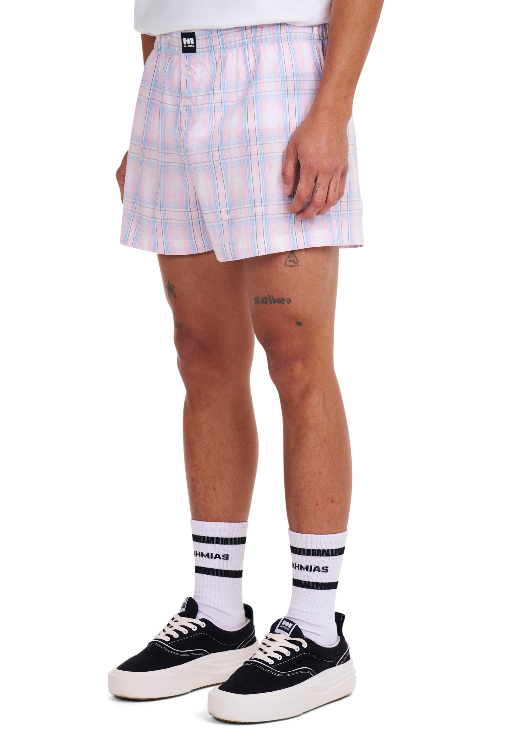 Plaid Pink Boxer Shorts