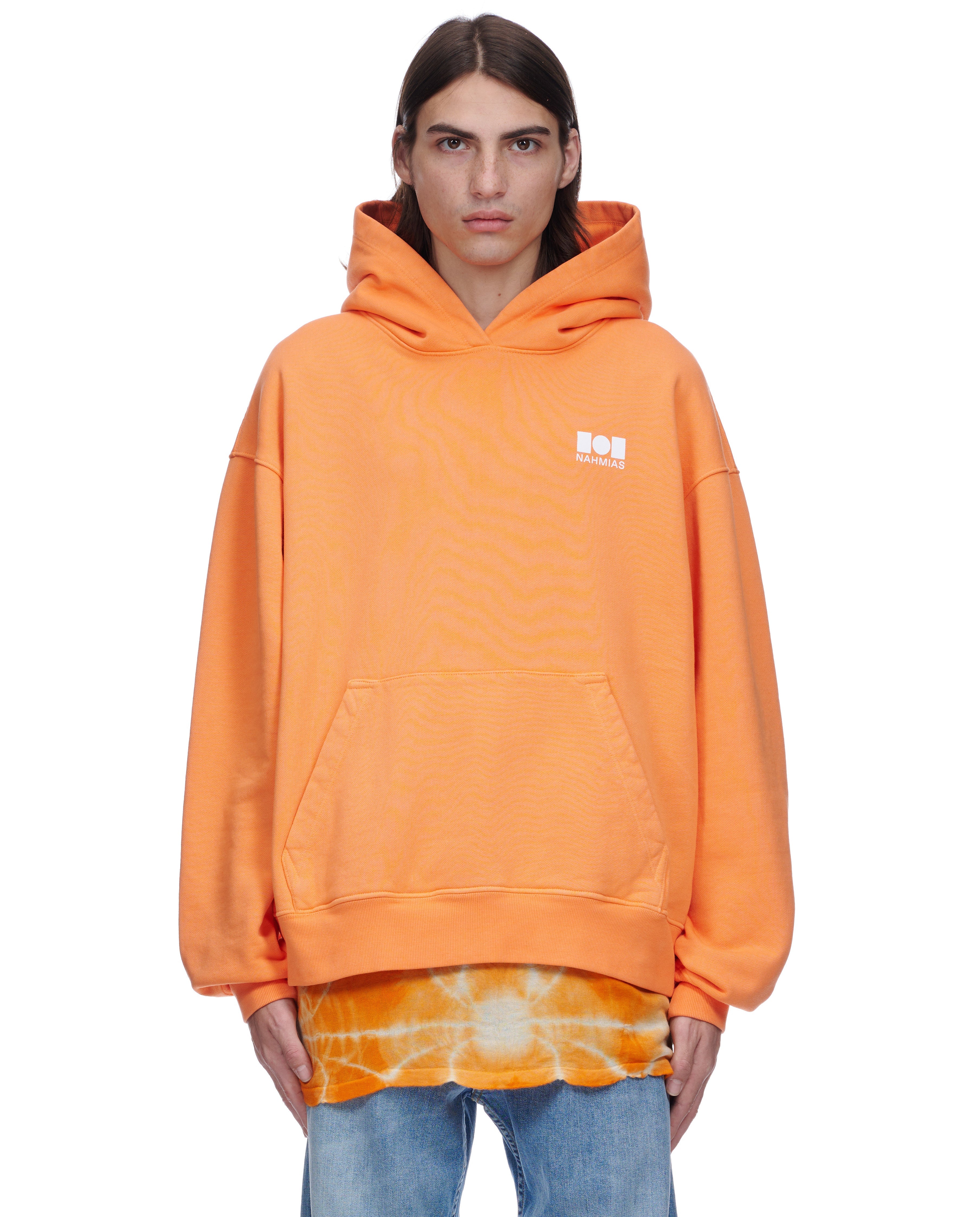 Orange oversize hoodie hot sale