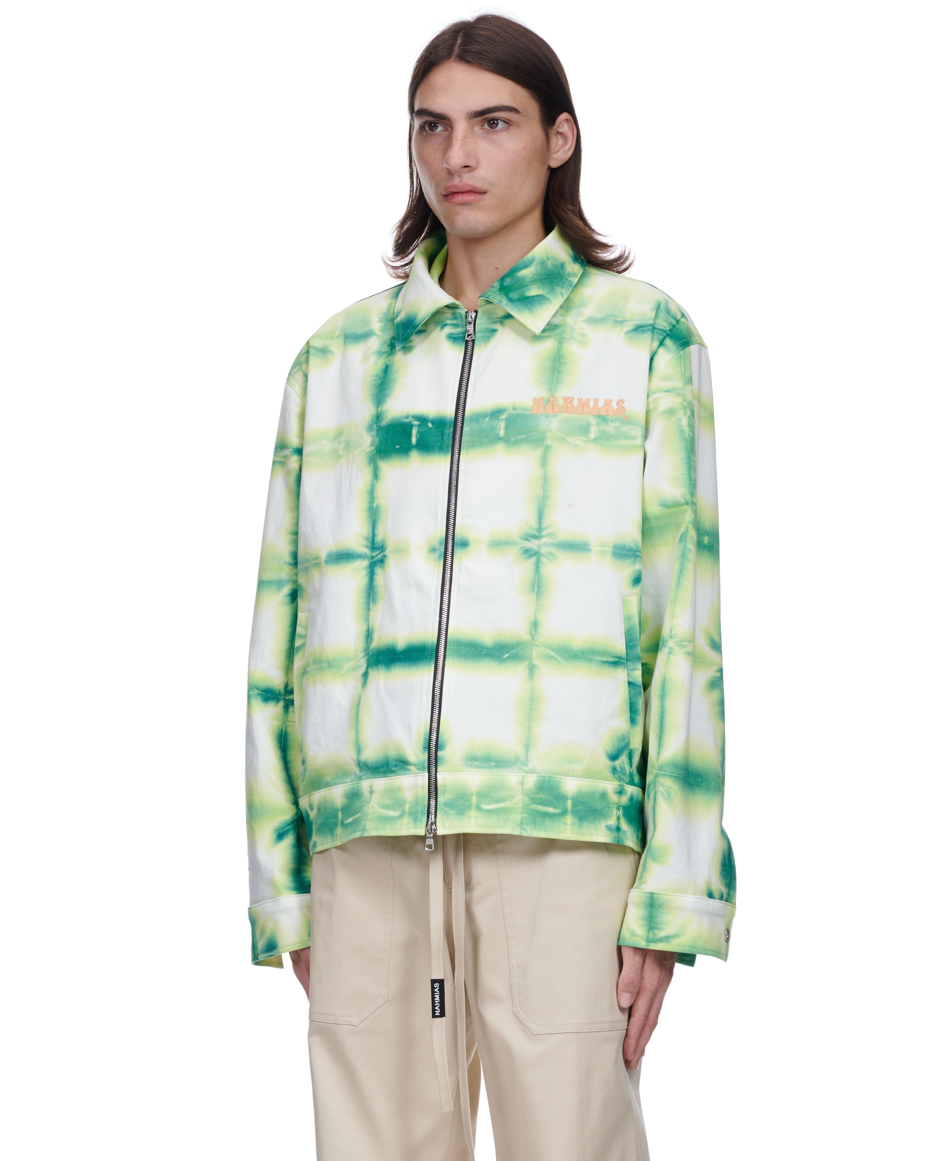 TYE DYE ZIP UP WORKER JACKET