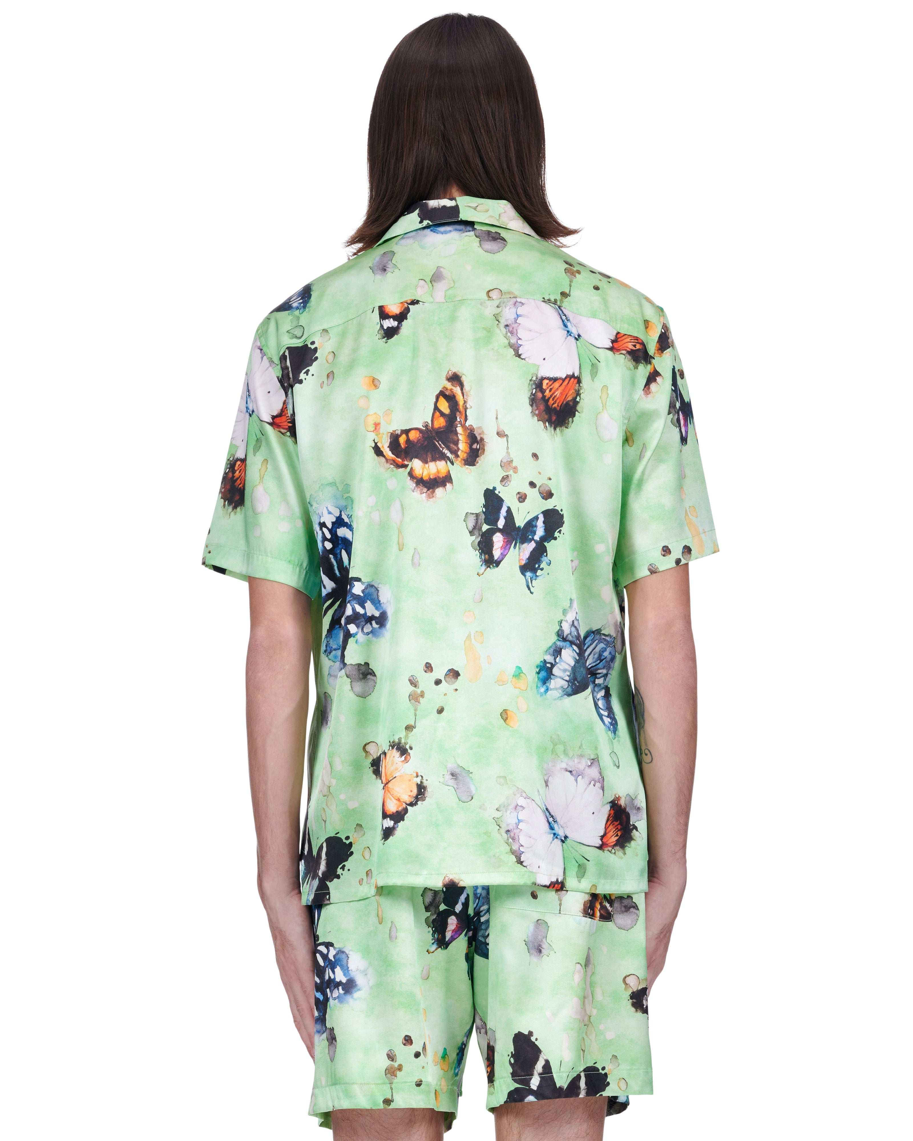 BUTTERFLY SILK S/S BUTTON DOWN