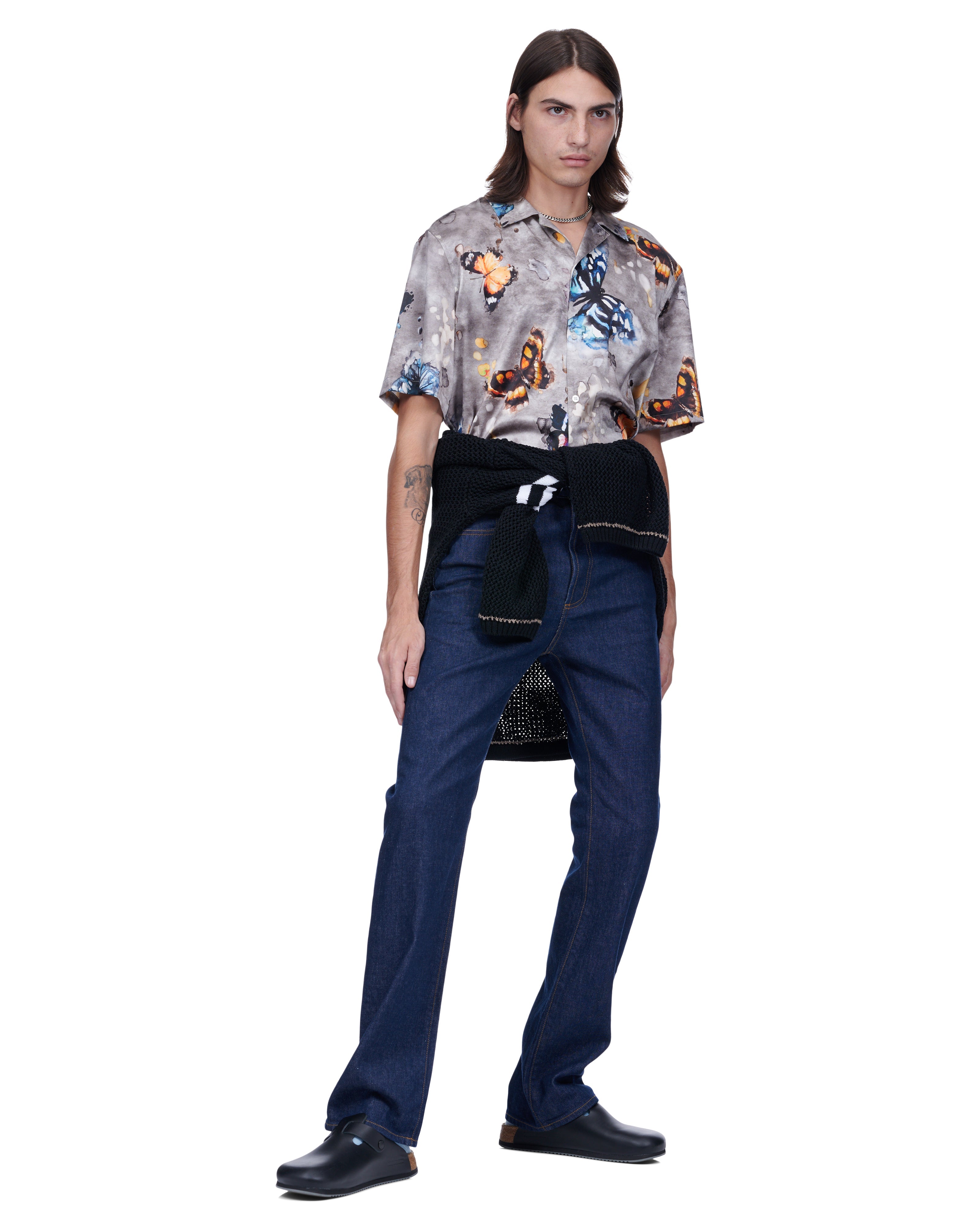 Butterfly Silk S/S Button Down