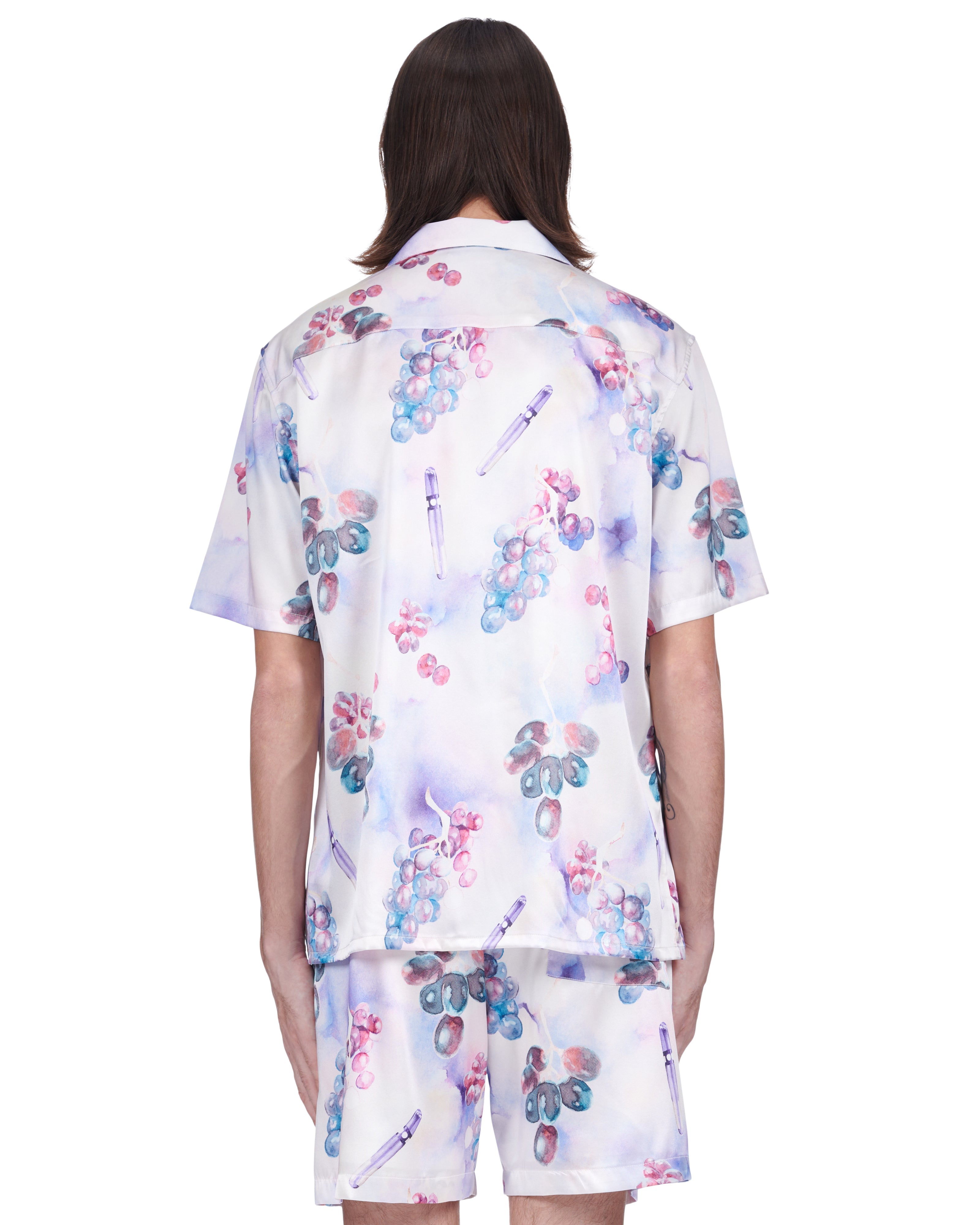 GRAPE SWISHERS SILK S/S BUTTON DOWN