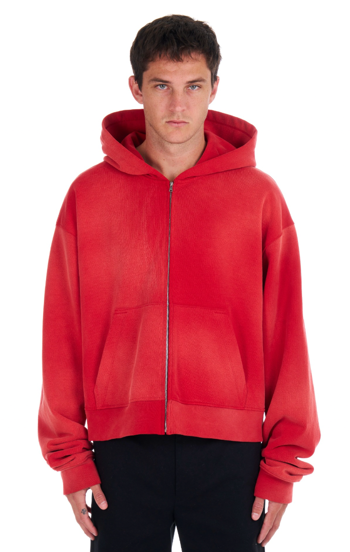 Sunfade Boxy Zip-Up Hoodie