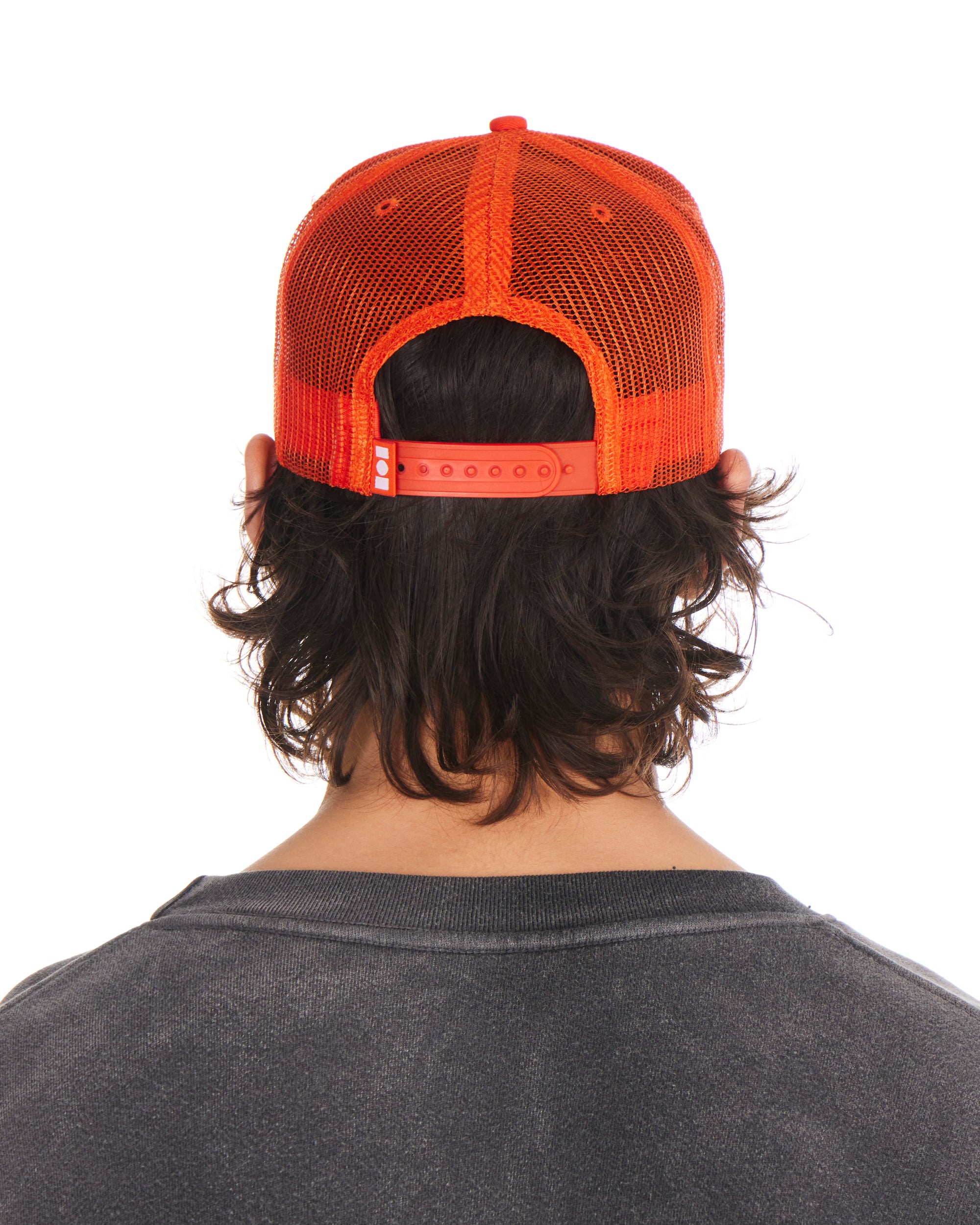 Studded Nahmias Marquee Trucker Hat Orange