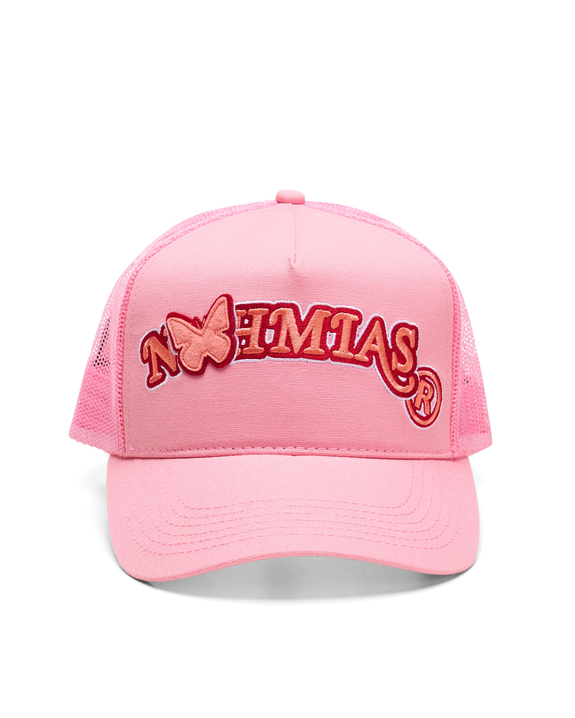 Nahmias Butterfly Arch Trucker Hat in Pink