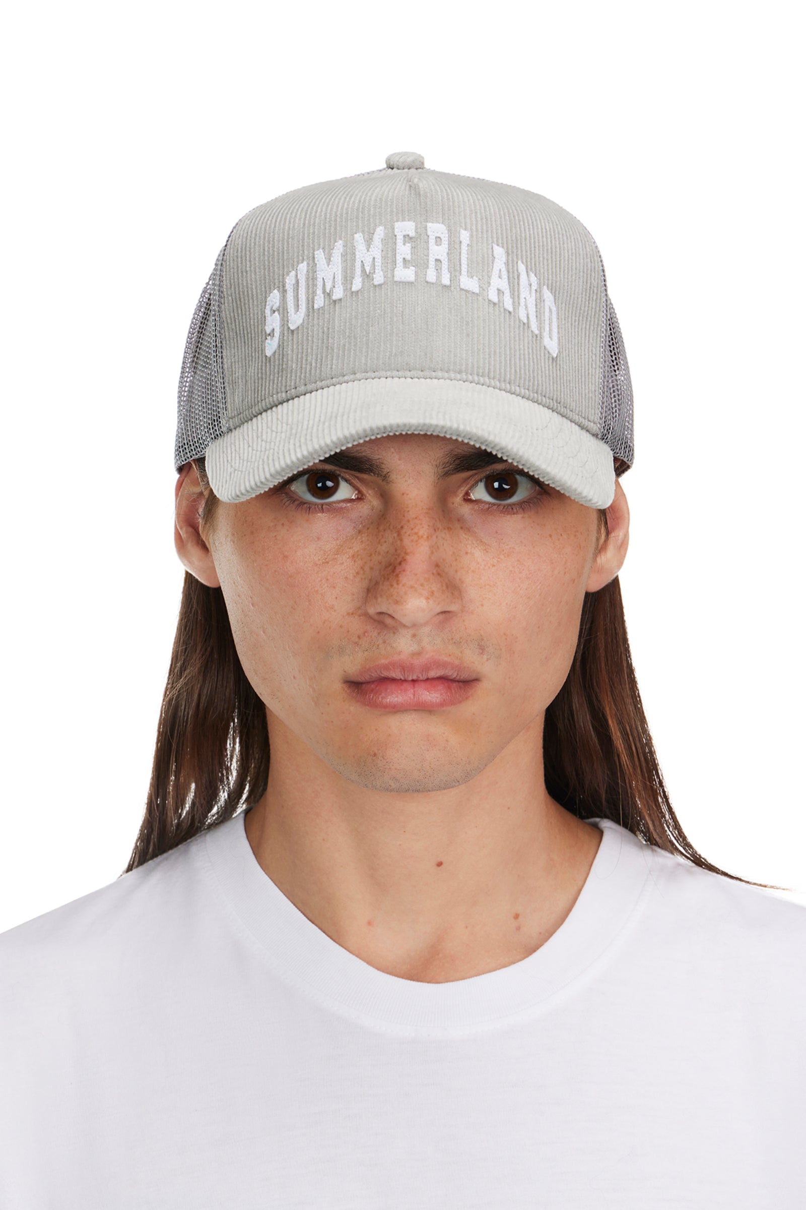 Summerland Corduroy Trucker Hat Grey