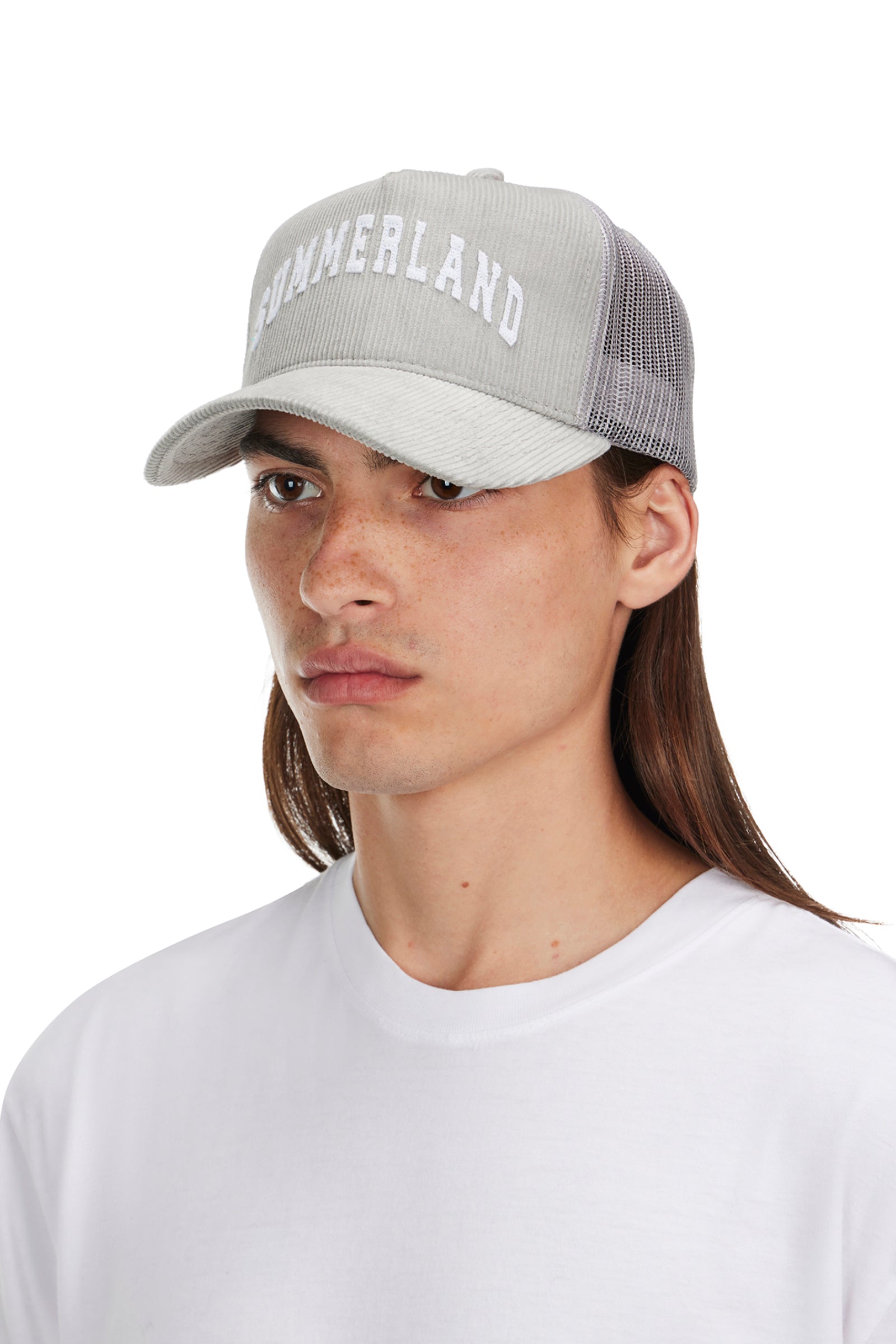 Summerland Corduroy Trucker Hat Grey