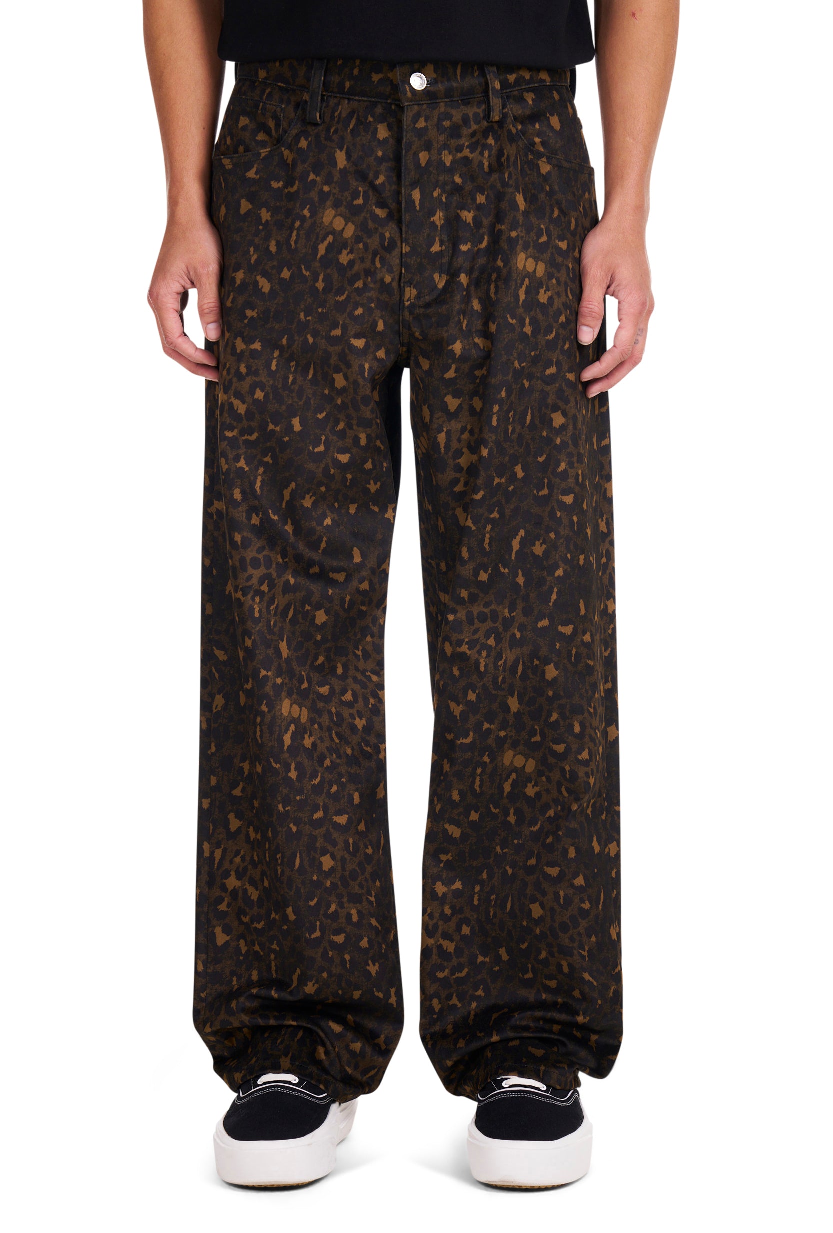 Leopard Moleskin Pants