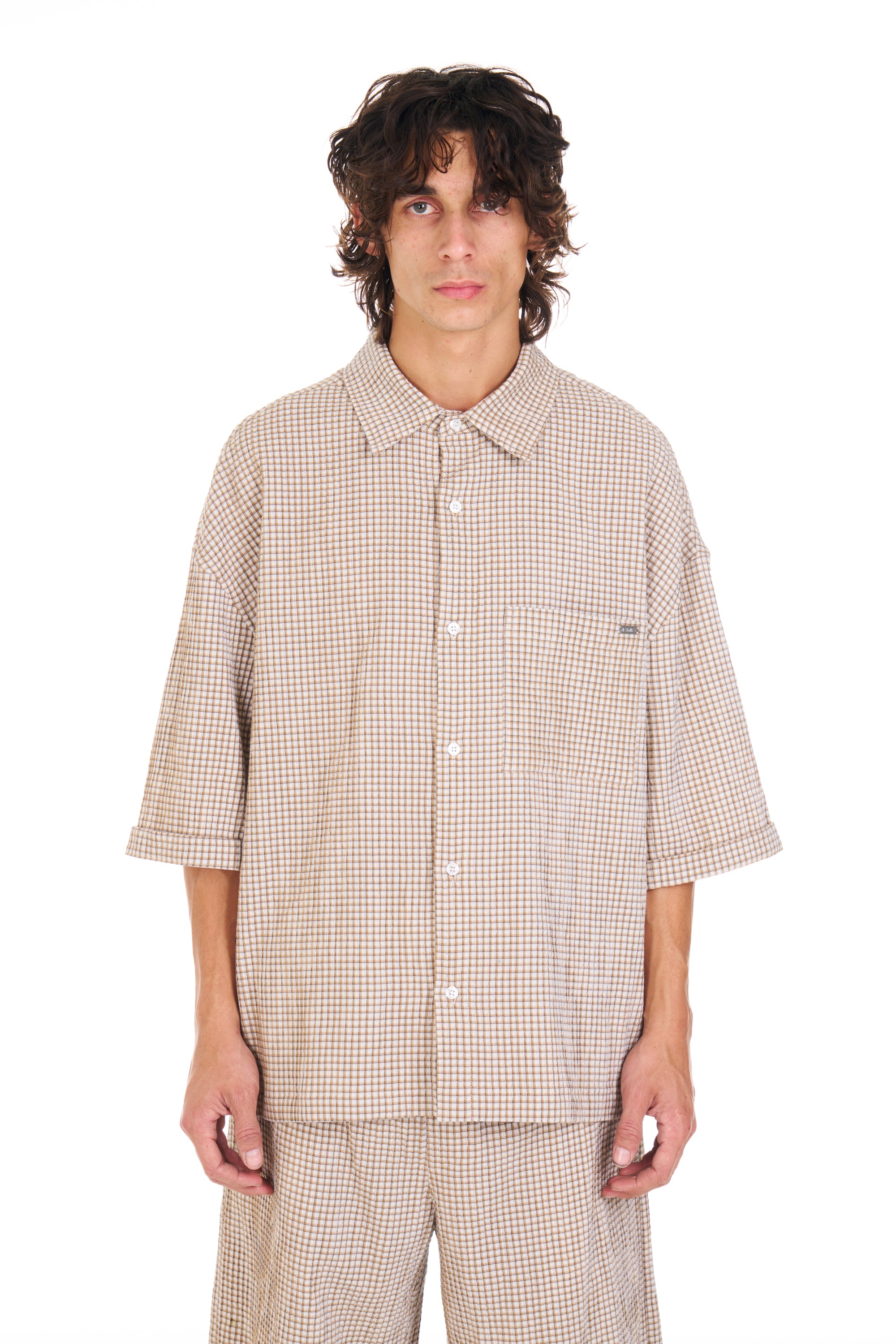 Summer Plaid Cropped S/S Shirt