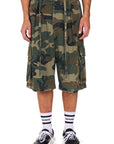 Camo Pleated Cargo Shorts
