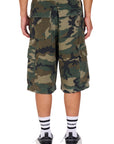 Camo Pleated Cargo Shorts