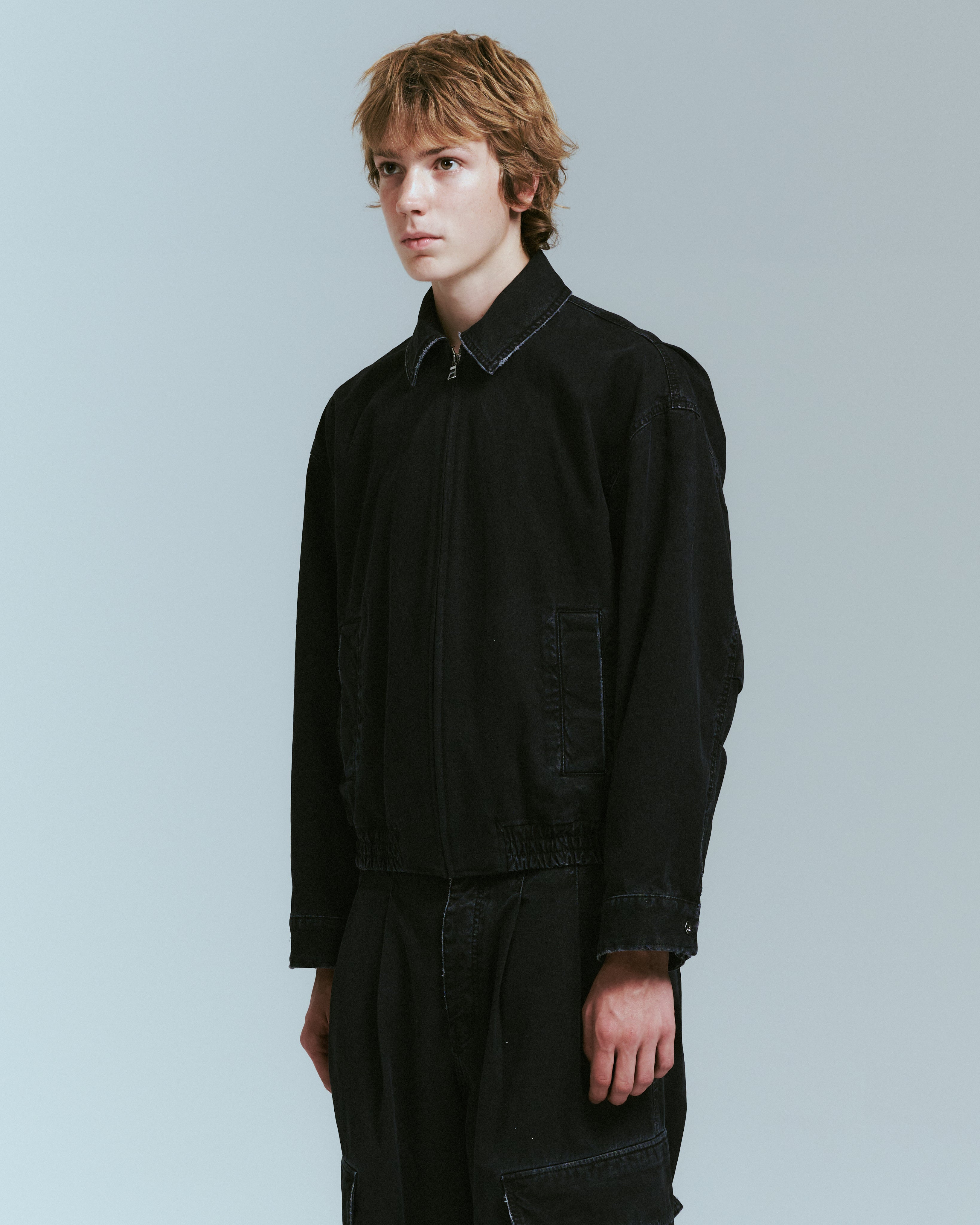 GARMENT WASHED ZIP UP JACKET – NAHMIAS