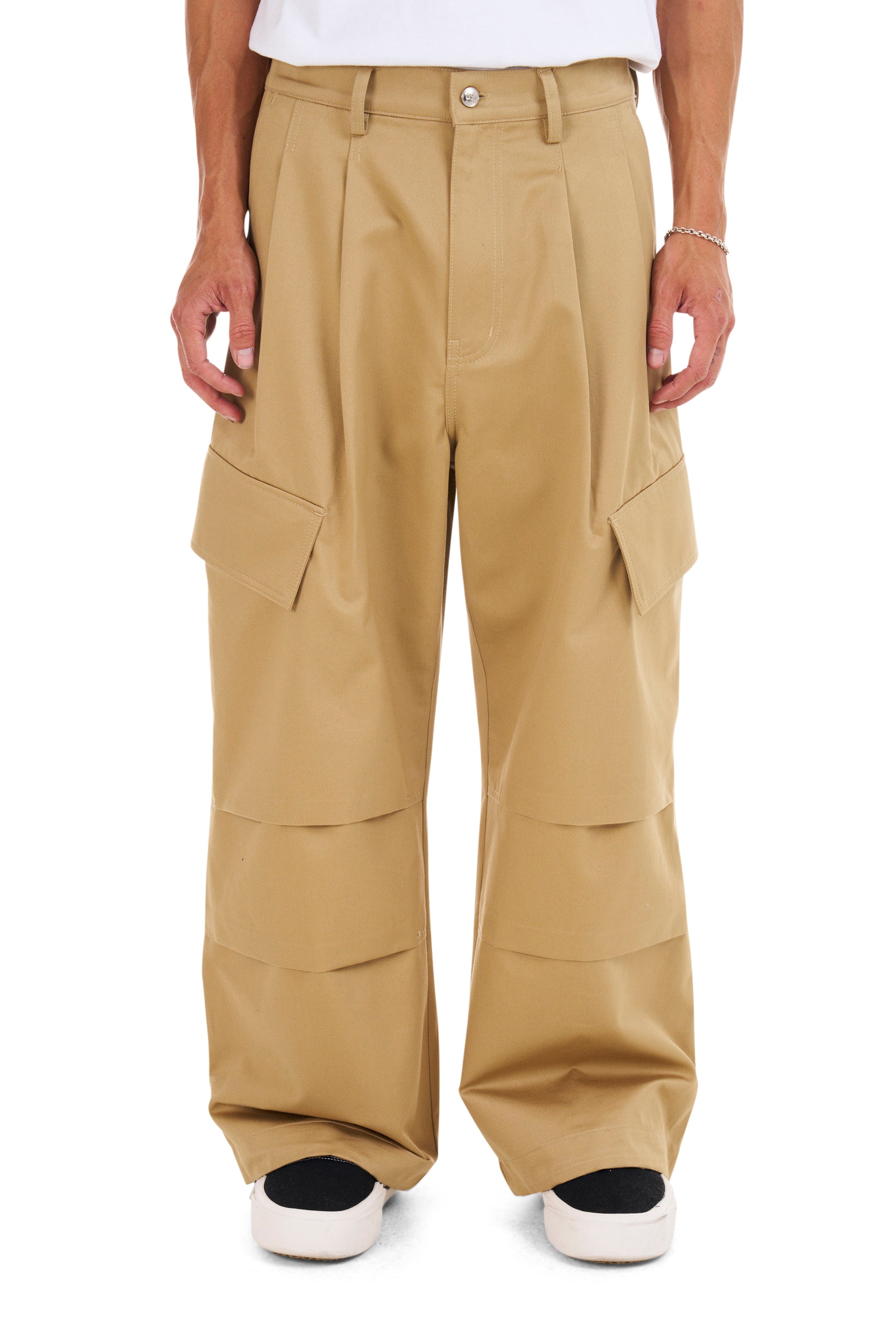 Oversized Cotton Cargos in Sand – NAHMIAS
