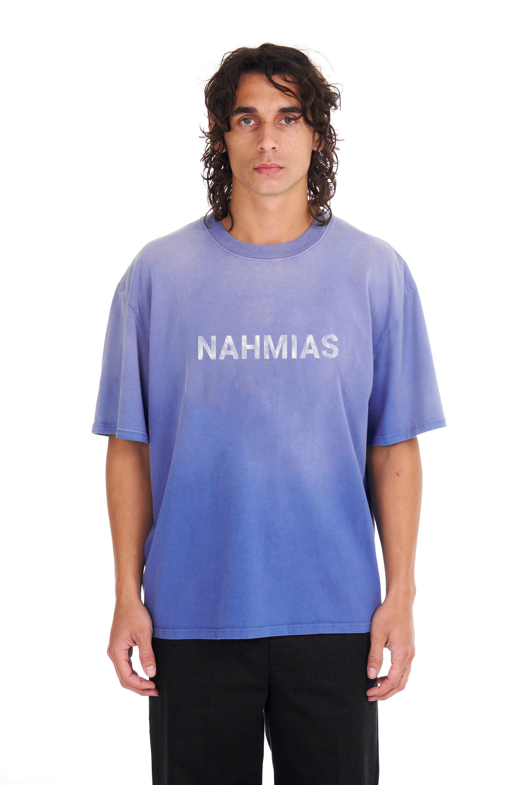 Aged Logo Boxy T-shirt in Aged Blue