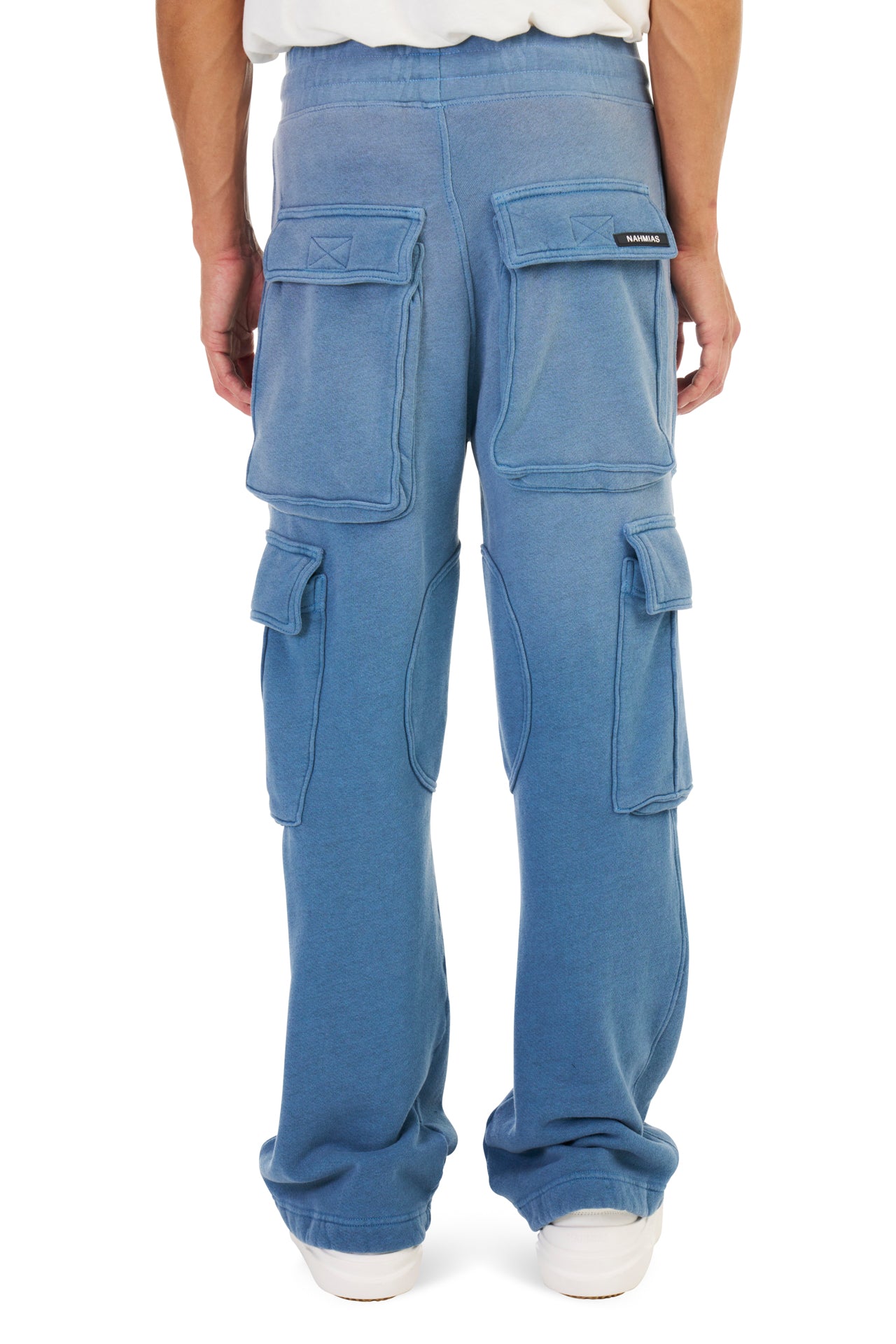 Logo Cargo Sweatpants in Worn Blue