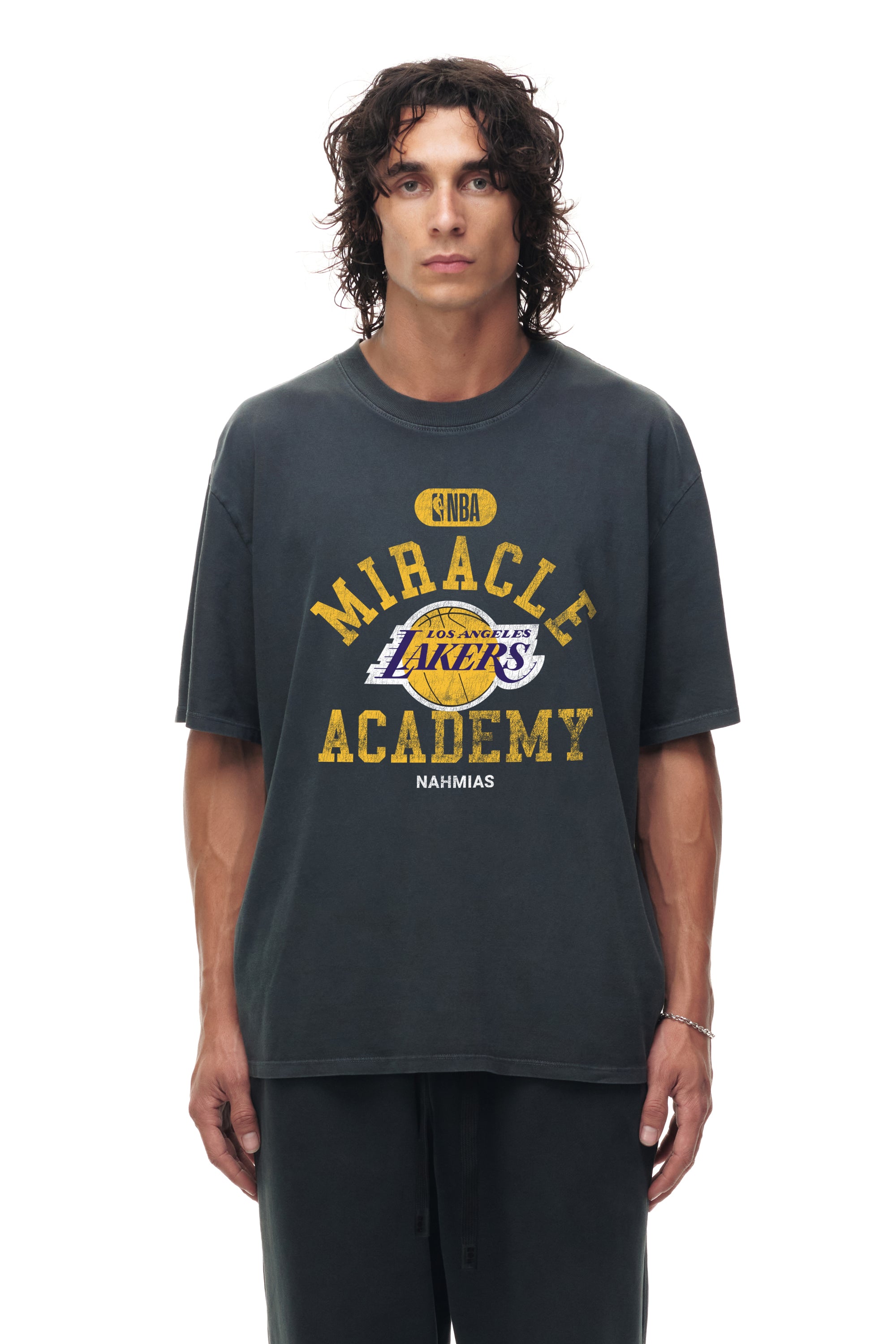 NEXUSⅦ. 24SS COLLEGE TRAINING CREW SHIRT Lakers X Miracle Academy Boxy T-shirt – NAHMIAS