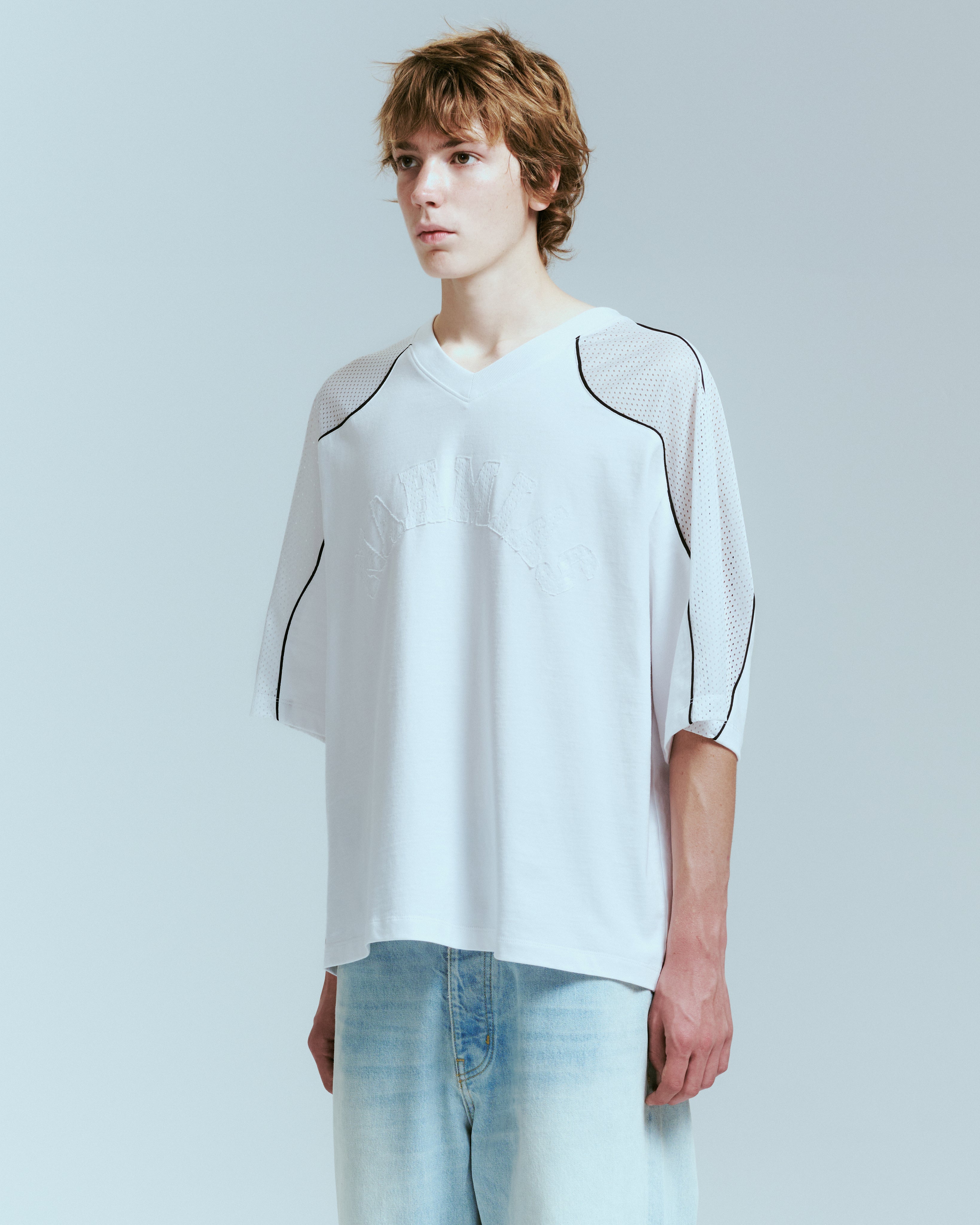 TONAL OLLIE JERSEY IN WHITE – NAHMIAS