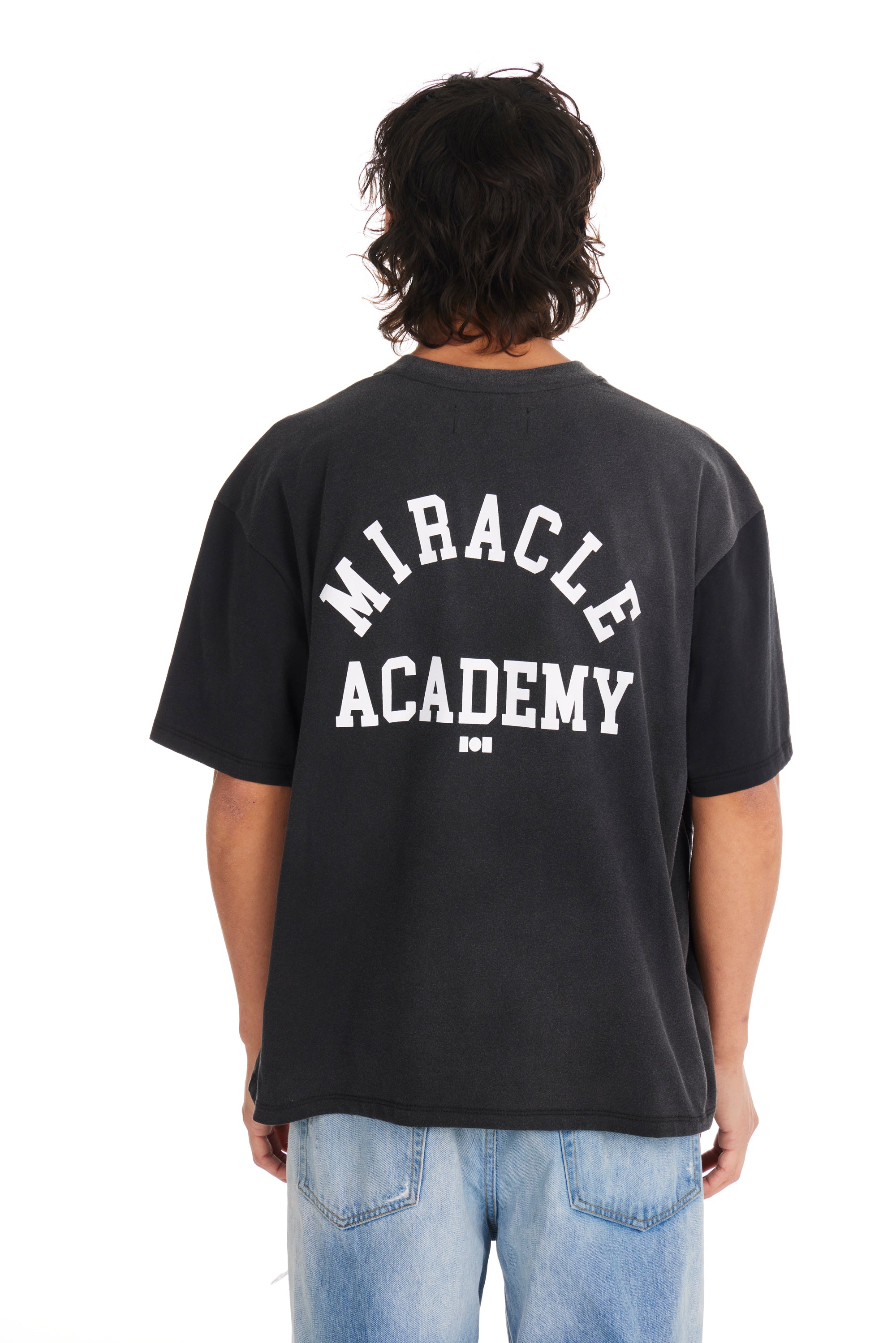 Miracle Academy T-shirt in Worn Black