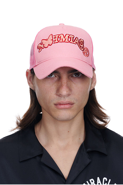 Nahmias Butterfly Arch Trucker Hat in Pink