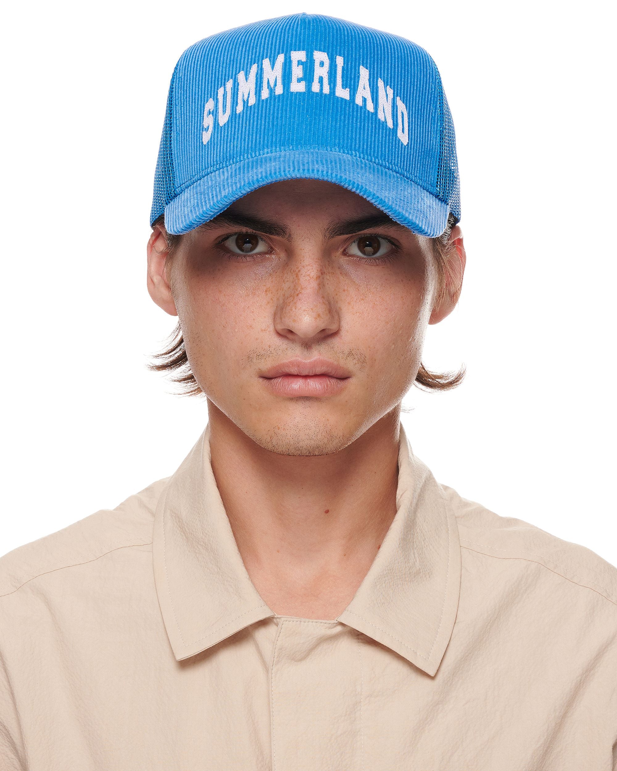 Summerland Corduroy Trucker Hat Light Blue
