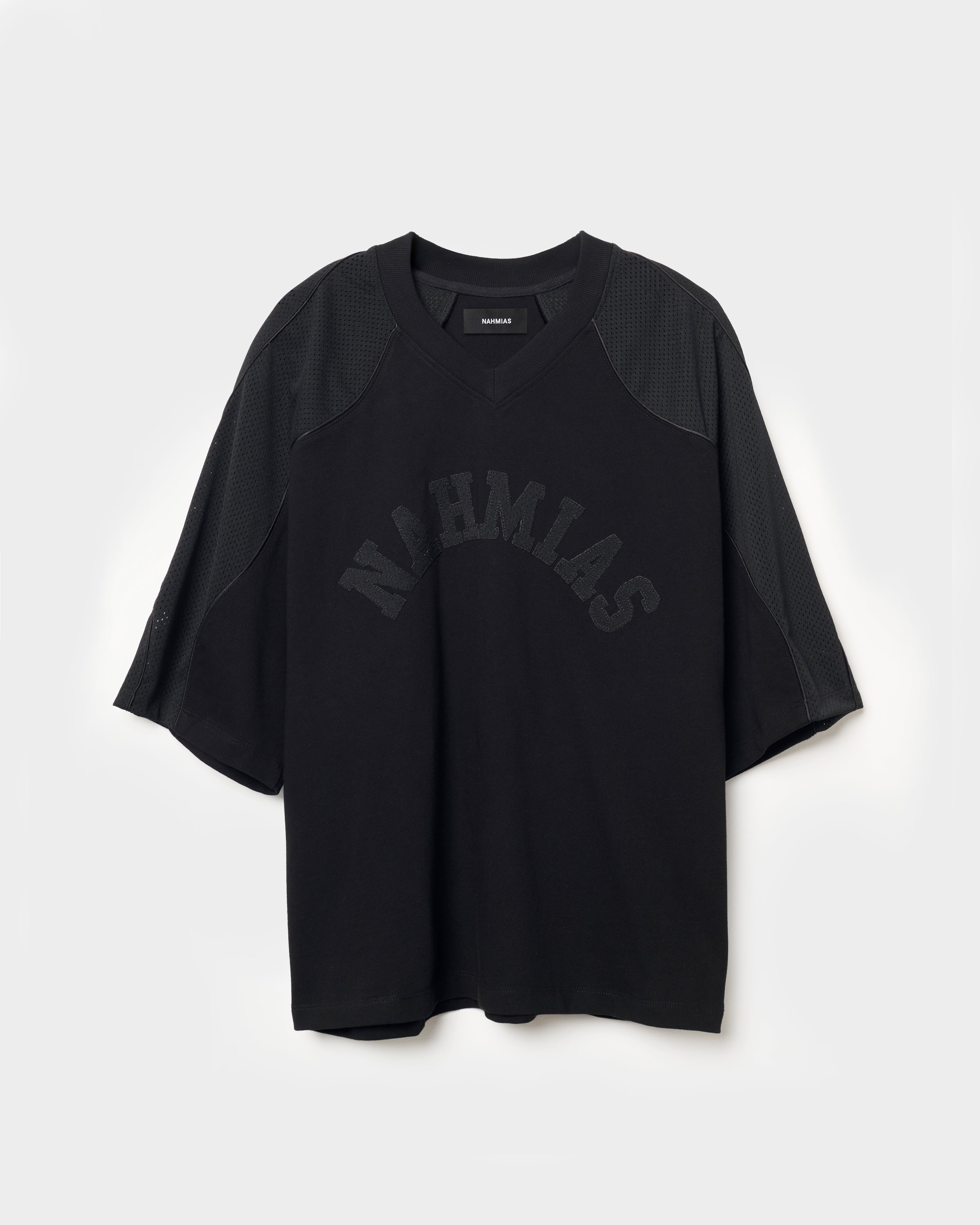Ollie Mesh Sleeve Jersey in Black – NAHMIAS