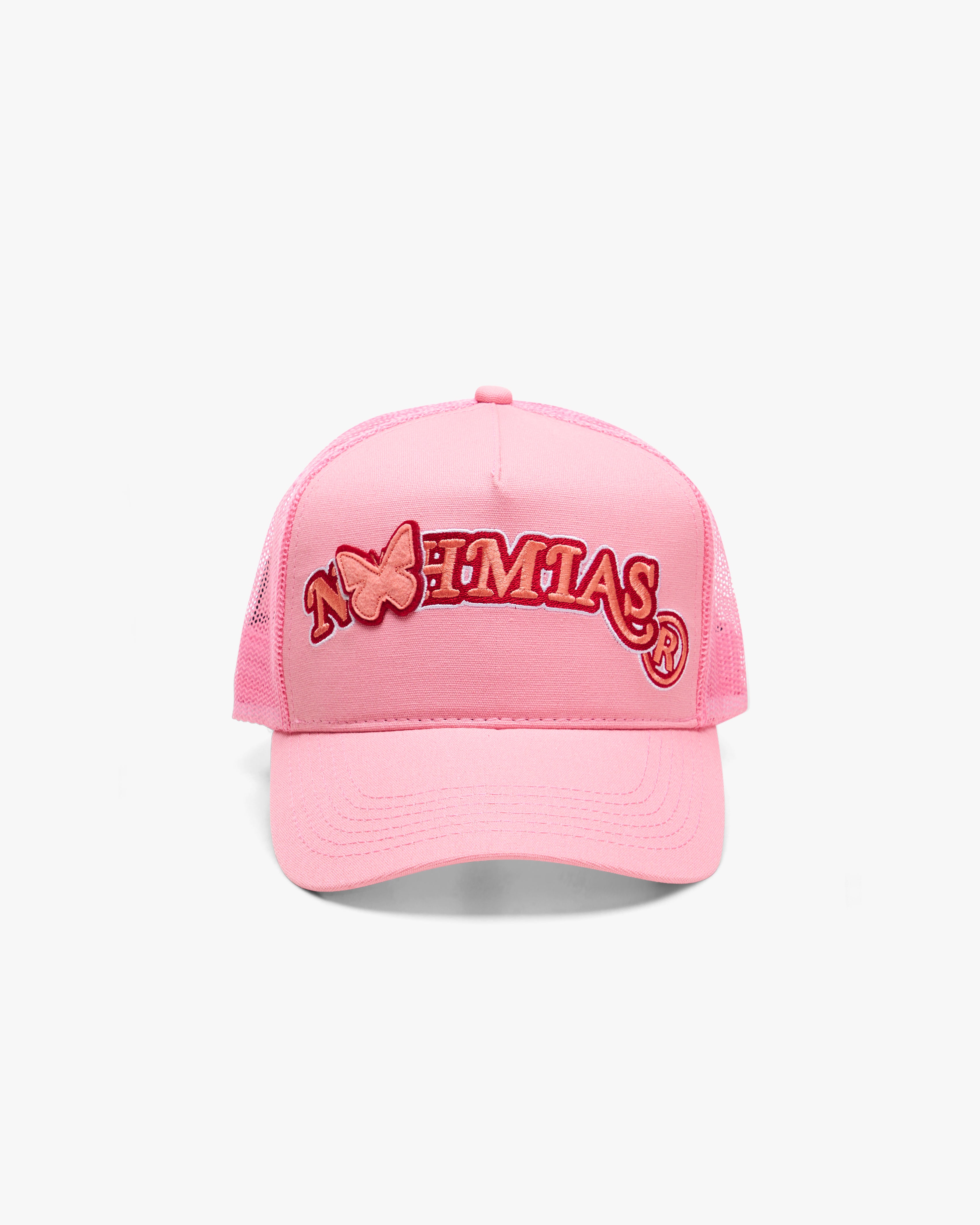 帽子 NAHMIAS TRUCKER HAT Nahmias Butterfly Arch Trucker Hat in Pink