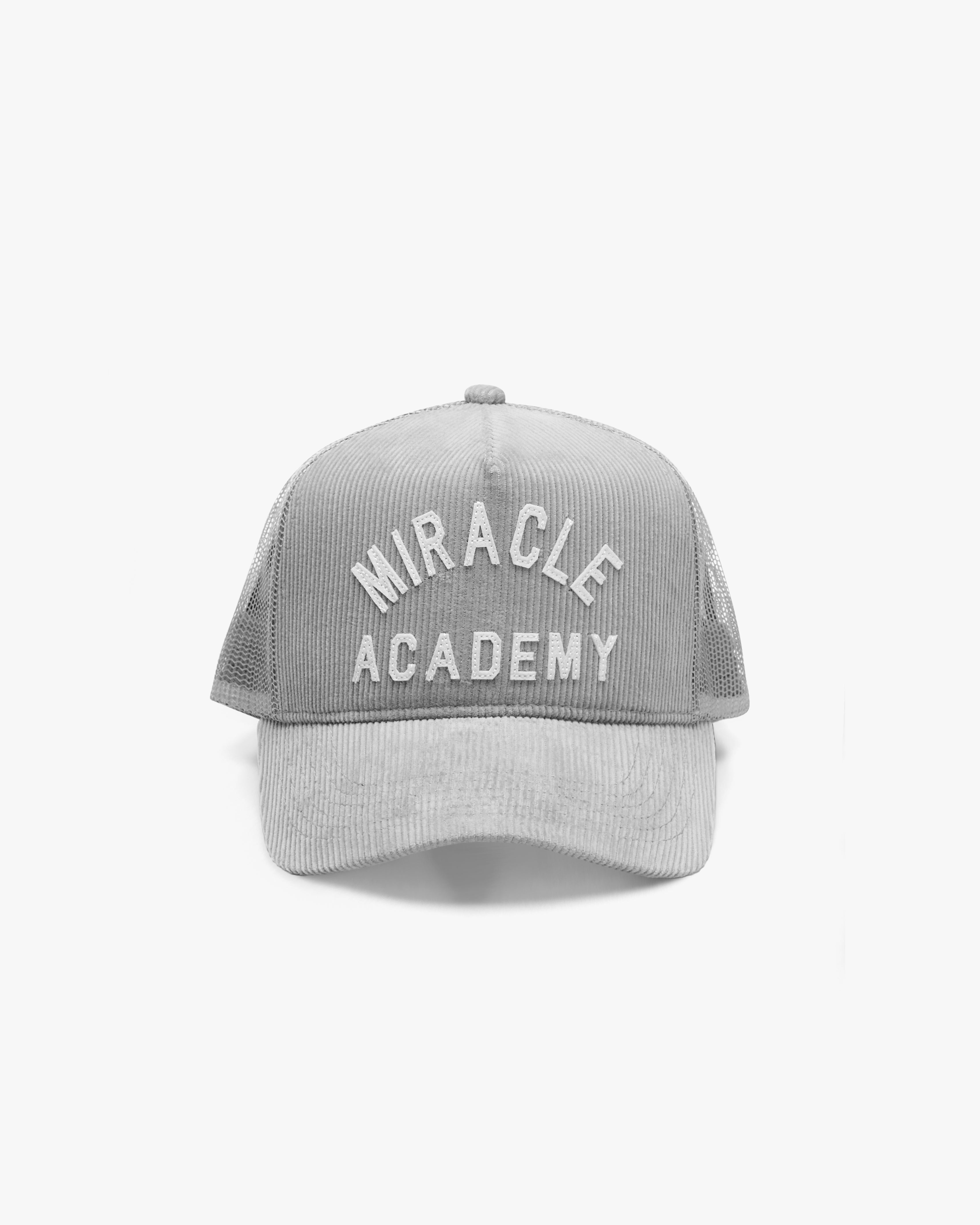 帽子 m.ha Miracle Academy Corduroy Trucker Hat in Grey – NAHMIAS